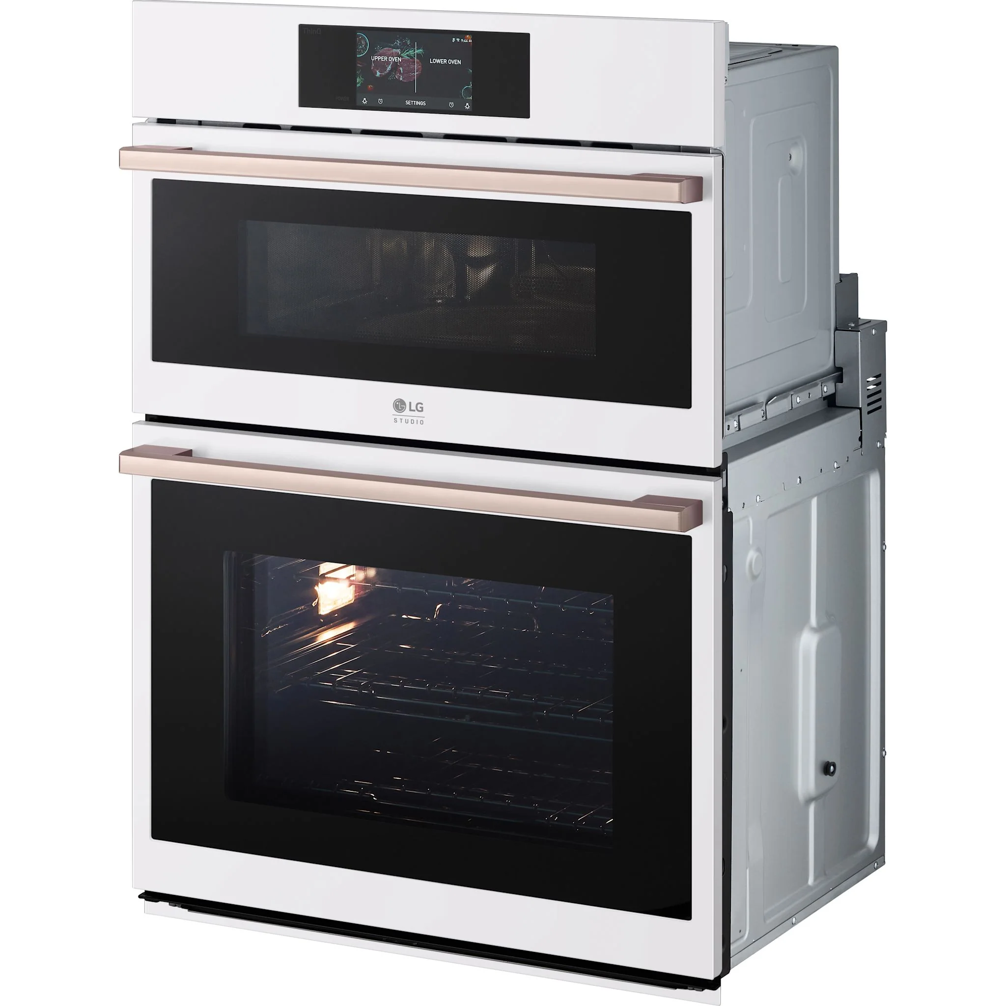 LG Studio Essence White 1.7/ 4.7 cu.ft. Combination Double Wall Oven - Essence White (WCES6428N) - Image 3