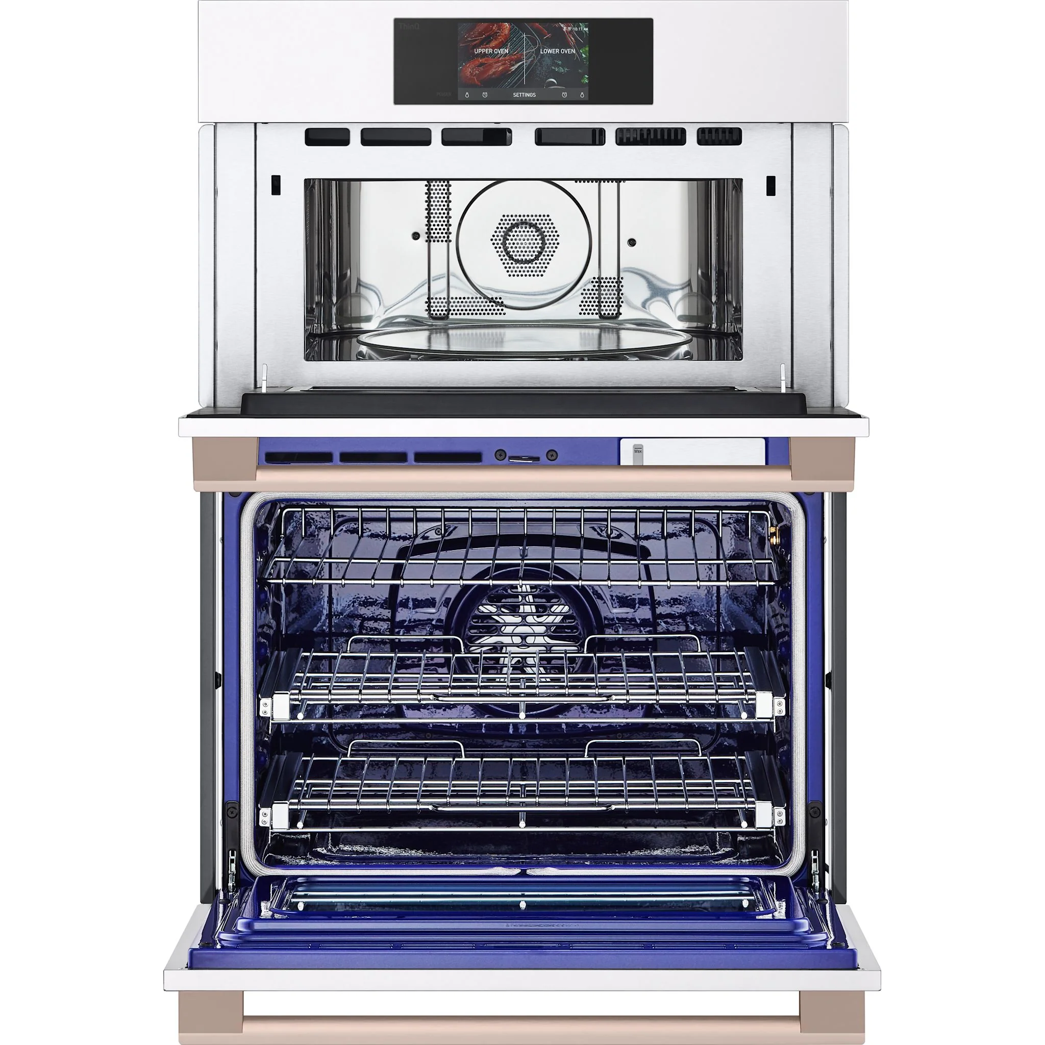 LG Studio Essence White 1.7/ 4.7 cu.ft. Combination Double Wall Oven - Essence White (WCES6428N) - Image 4