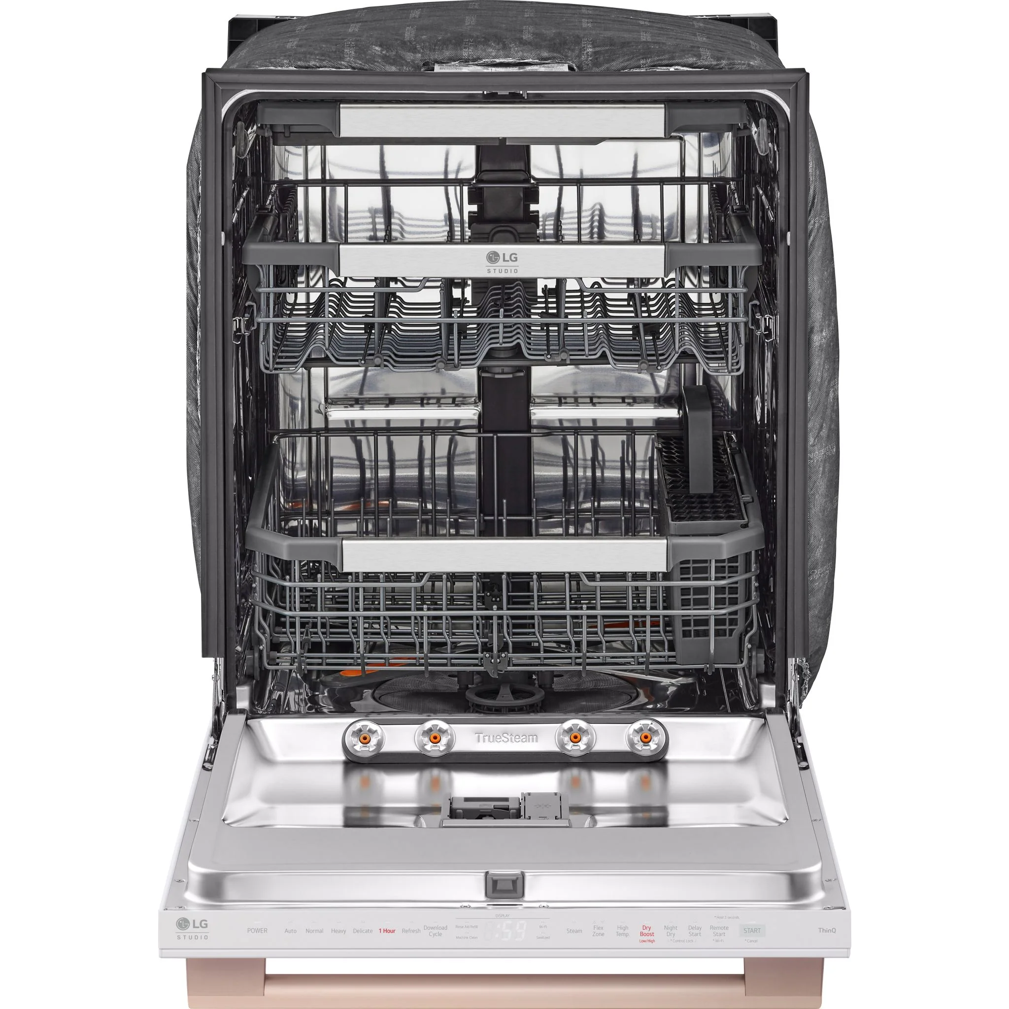 LG Studio Smart Top Control Dishwasher with 1-Hour Wash & Dry, QuadWash® Pro, TrueSteam® and Dynamic Heat Dry - Essence White (SDWB24W3) - Image 3