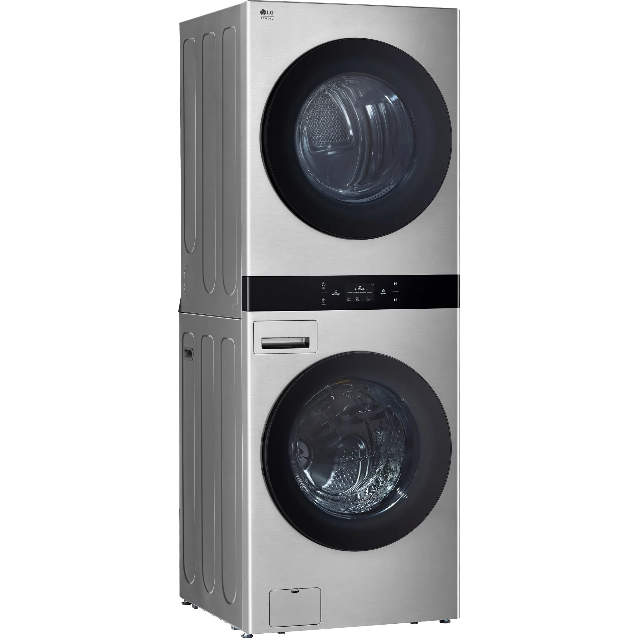 LG Studio WashTower® with AIDD 2.0 and ezDispense. 5.8 and 7.4 cu.ft. - Noble Steel (SWWE50N3) - Image 4