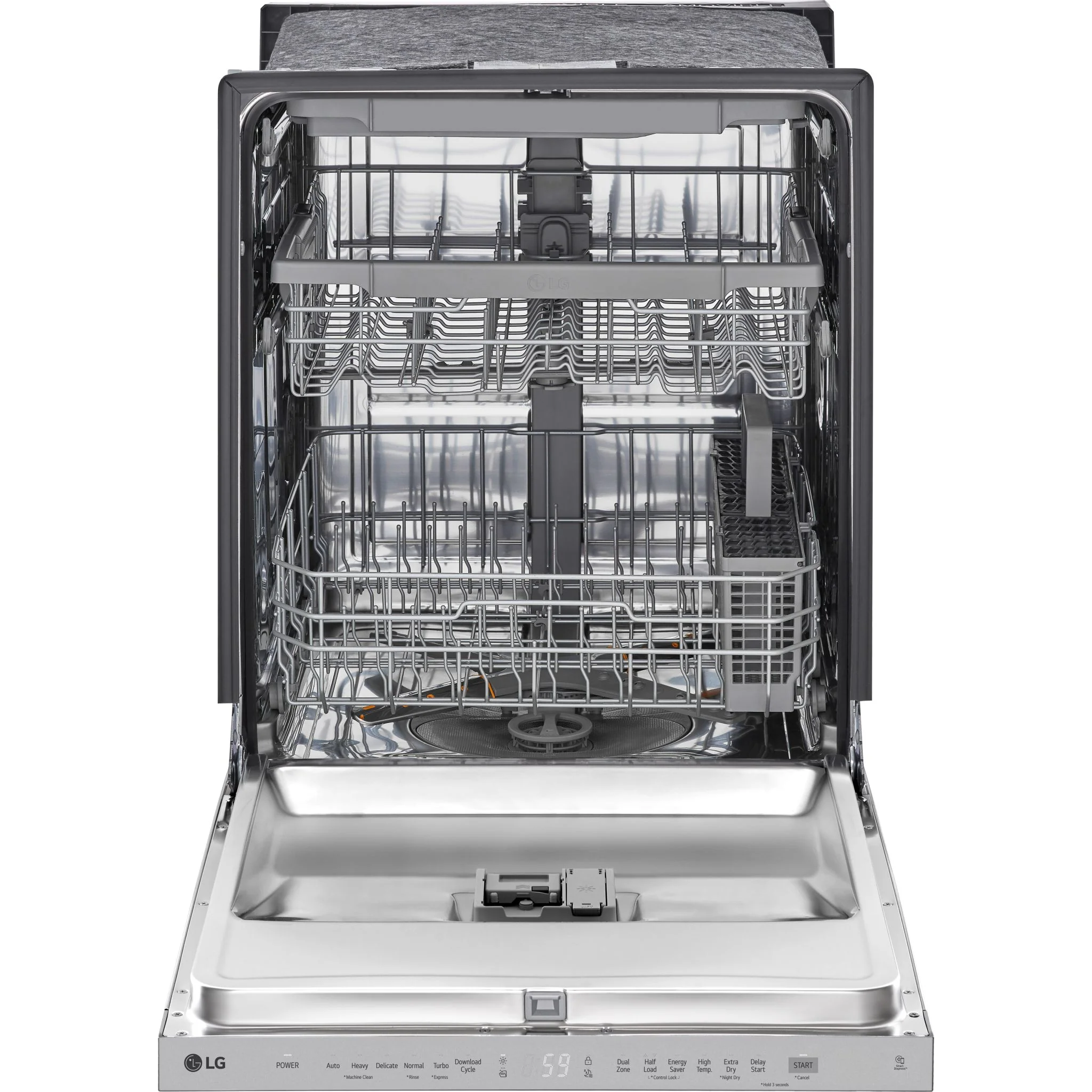 LG Top Control Dishwasher with QuadWash and 3rd rac - Smudge Resistant Stainless Steel (LDPN454HT) - Image 2