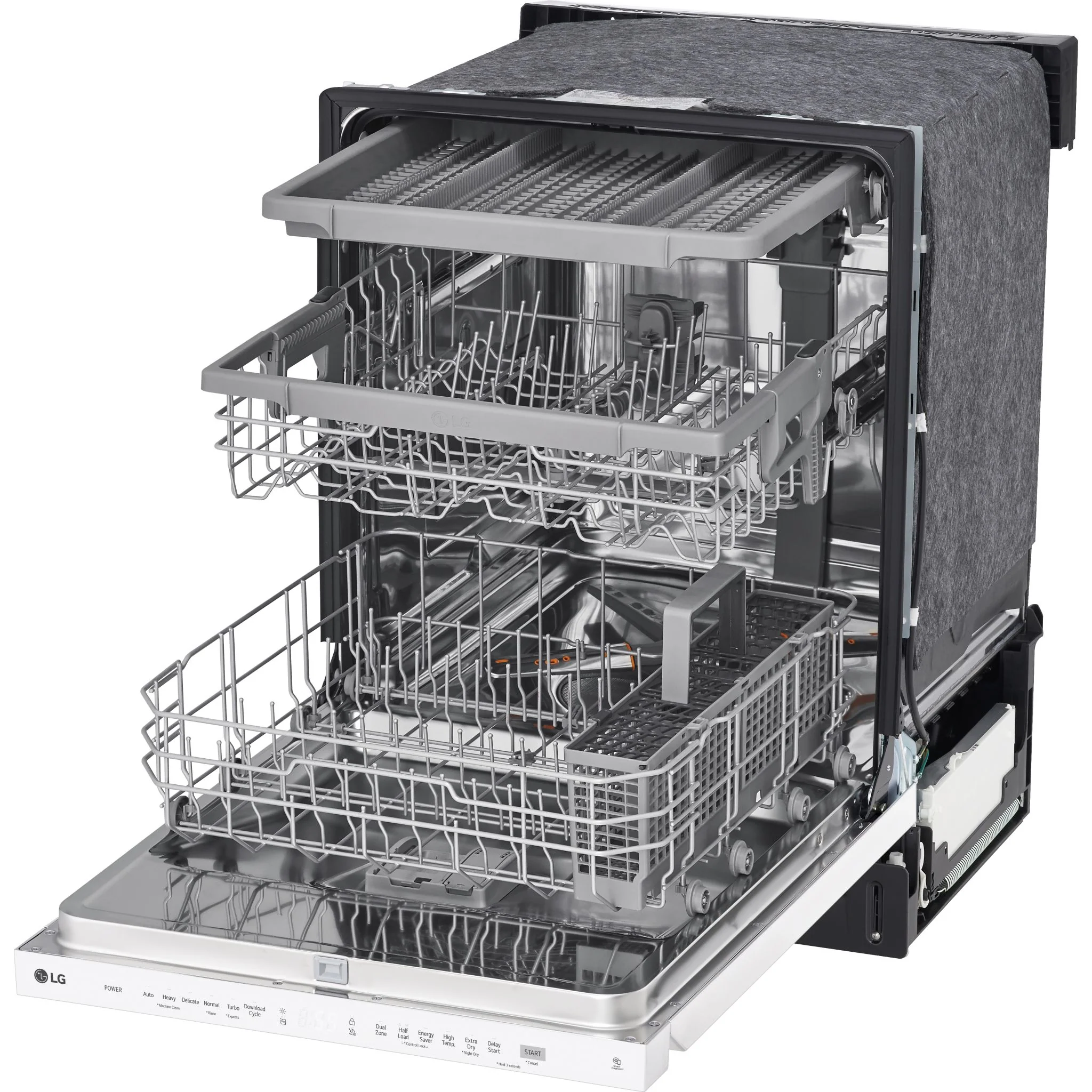 LG Top Control Dishwasher with QuadWash and 3rd rack - White (LDPN4542W) - Image 11