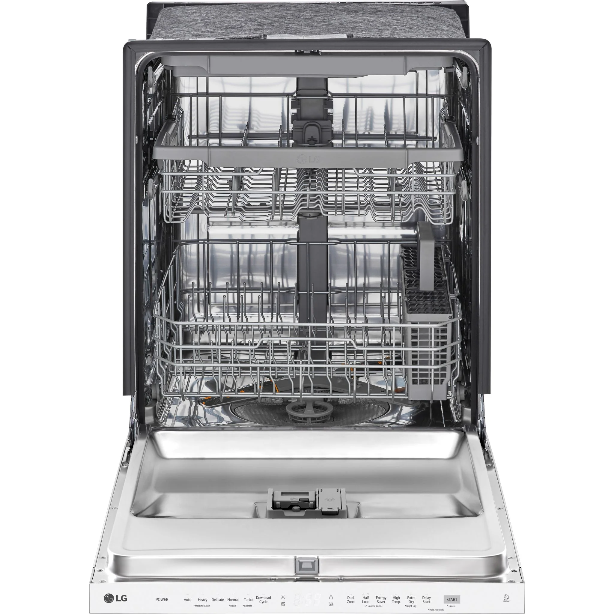 LG Top Control Dishwasher with QuadWash and 3rd rack - White (LDPN4542W) - Image 2