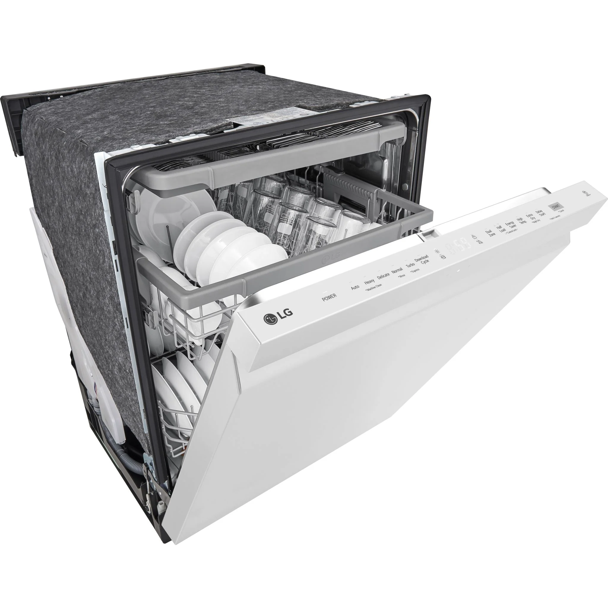 LG Top Control Dishwasher with QuadWash and 3rd rack - White (LDPN4542W) - Image 7