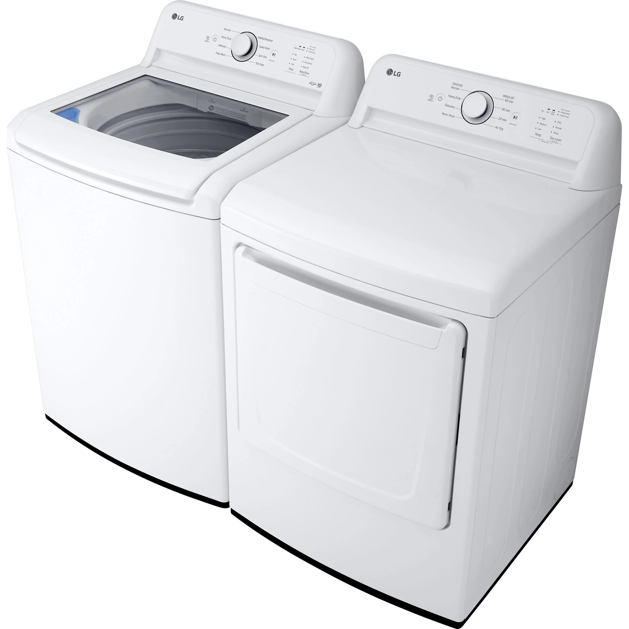 LG Top Load Pair (WT6105CW-DLE6100W) - White - Image 2