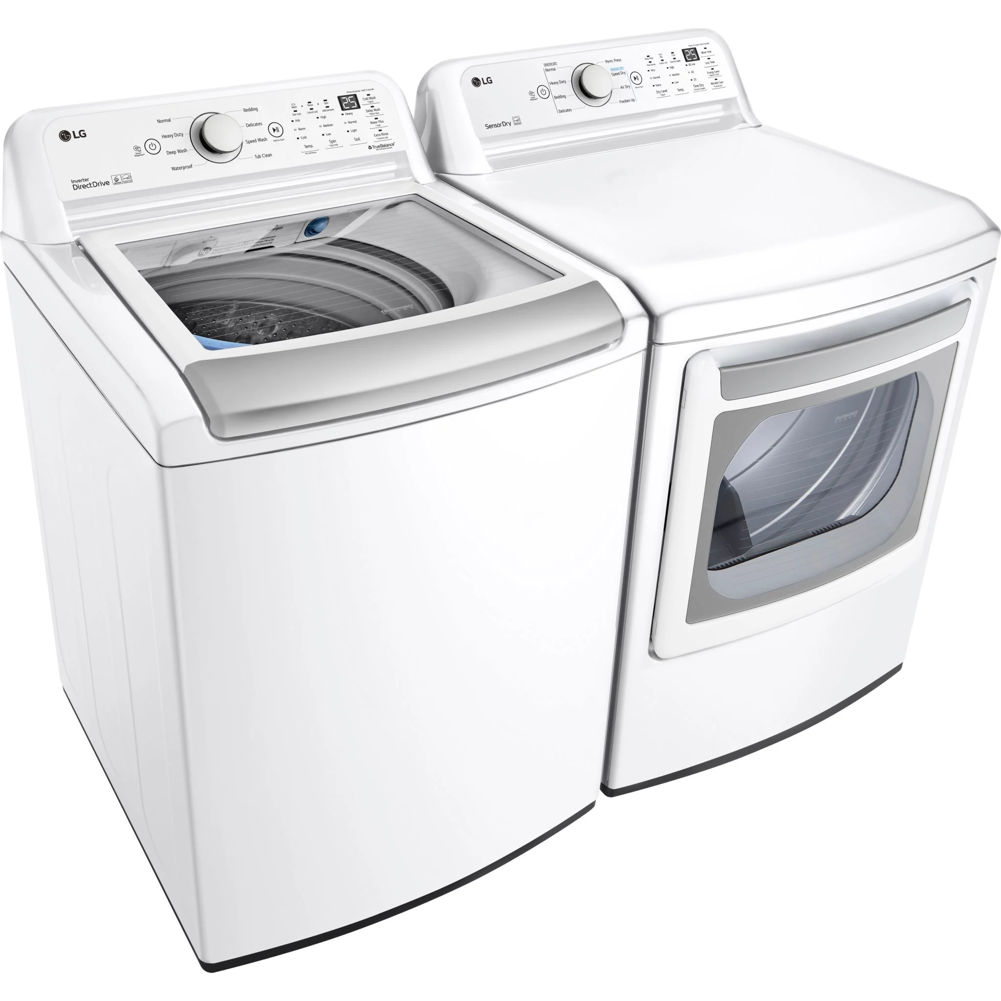 LG Top Load Pair (WT7150CW-DLE7150W) - White - Image 3