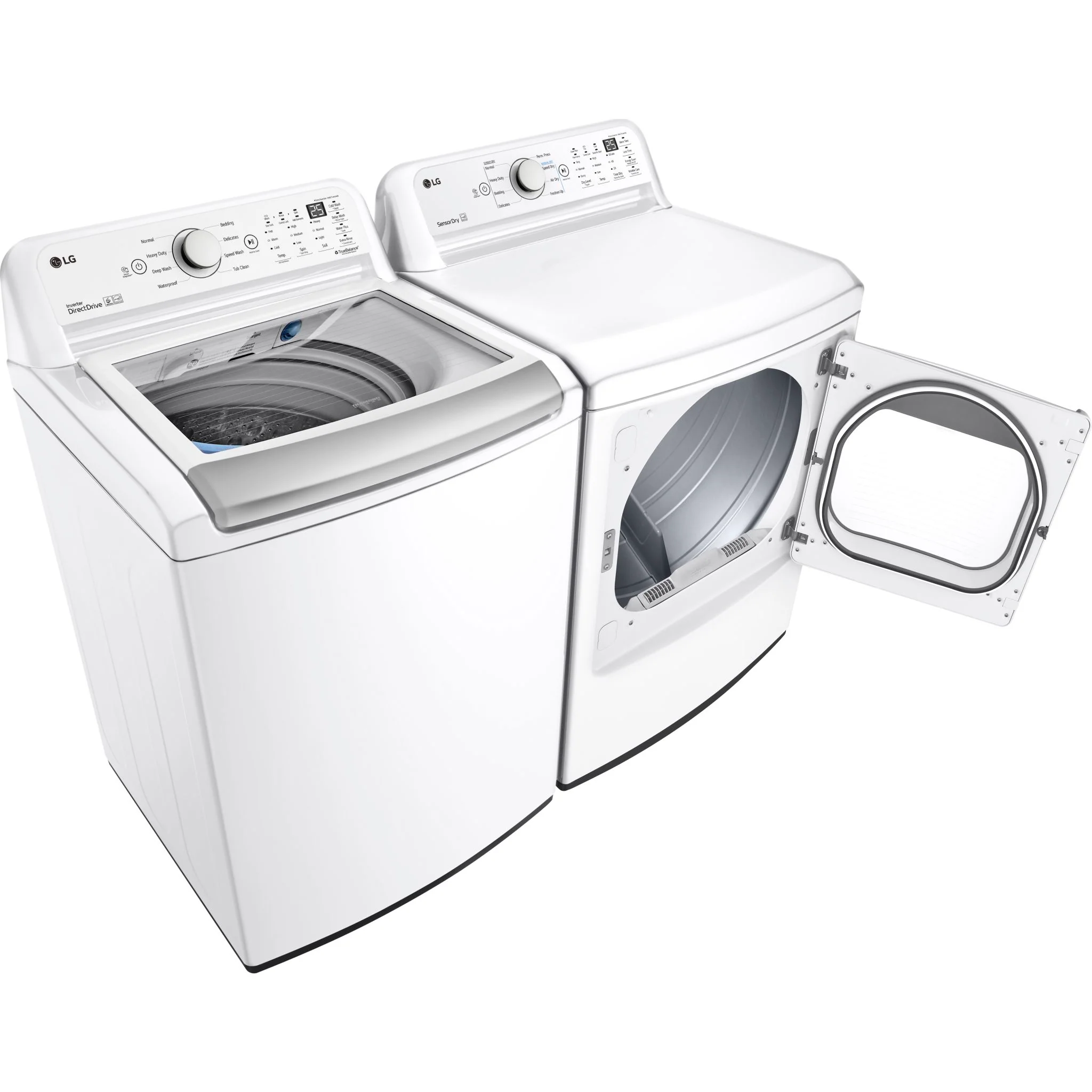 LG Top Load Pair (WT7150CW-DLE7150W) - White - Image 4