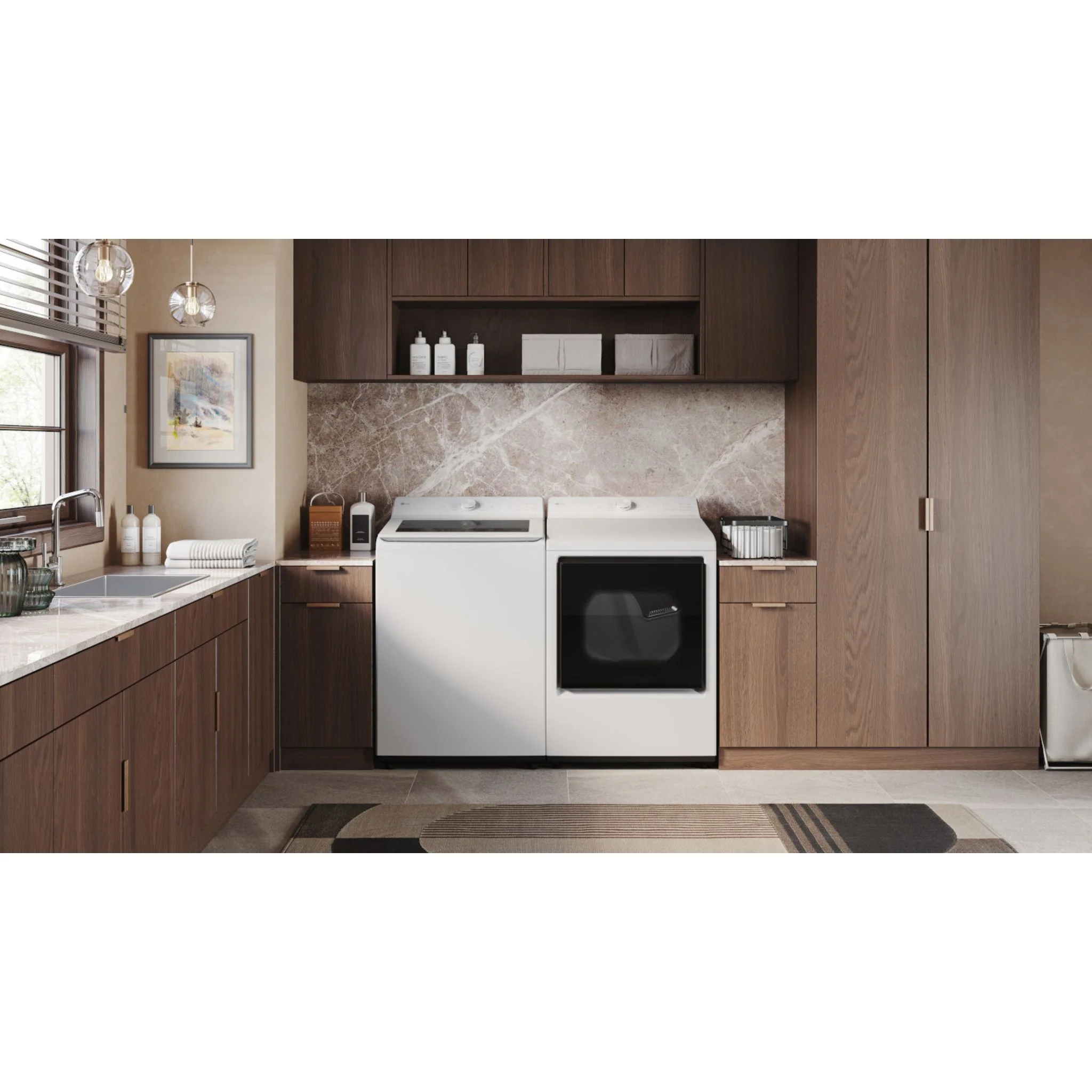 LG Top Load Pair (WT8200CW-DLE8200W) - White - Image 8