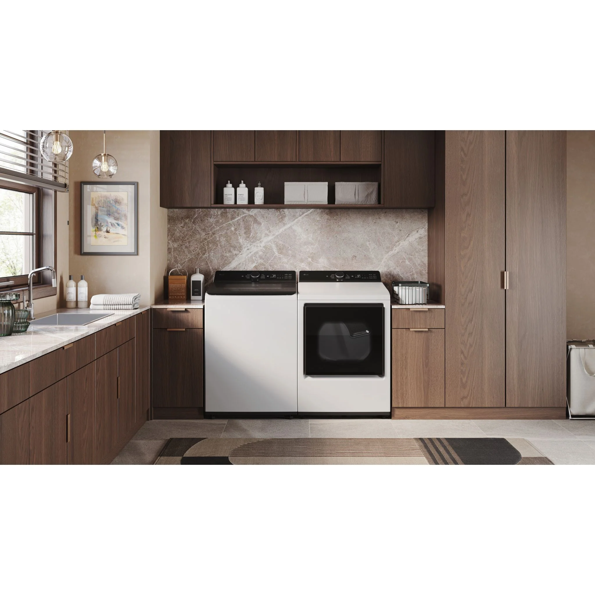 LG Top Load Pair (WT8405CW-DLE8400WE) - White - Image 5