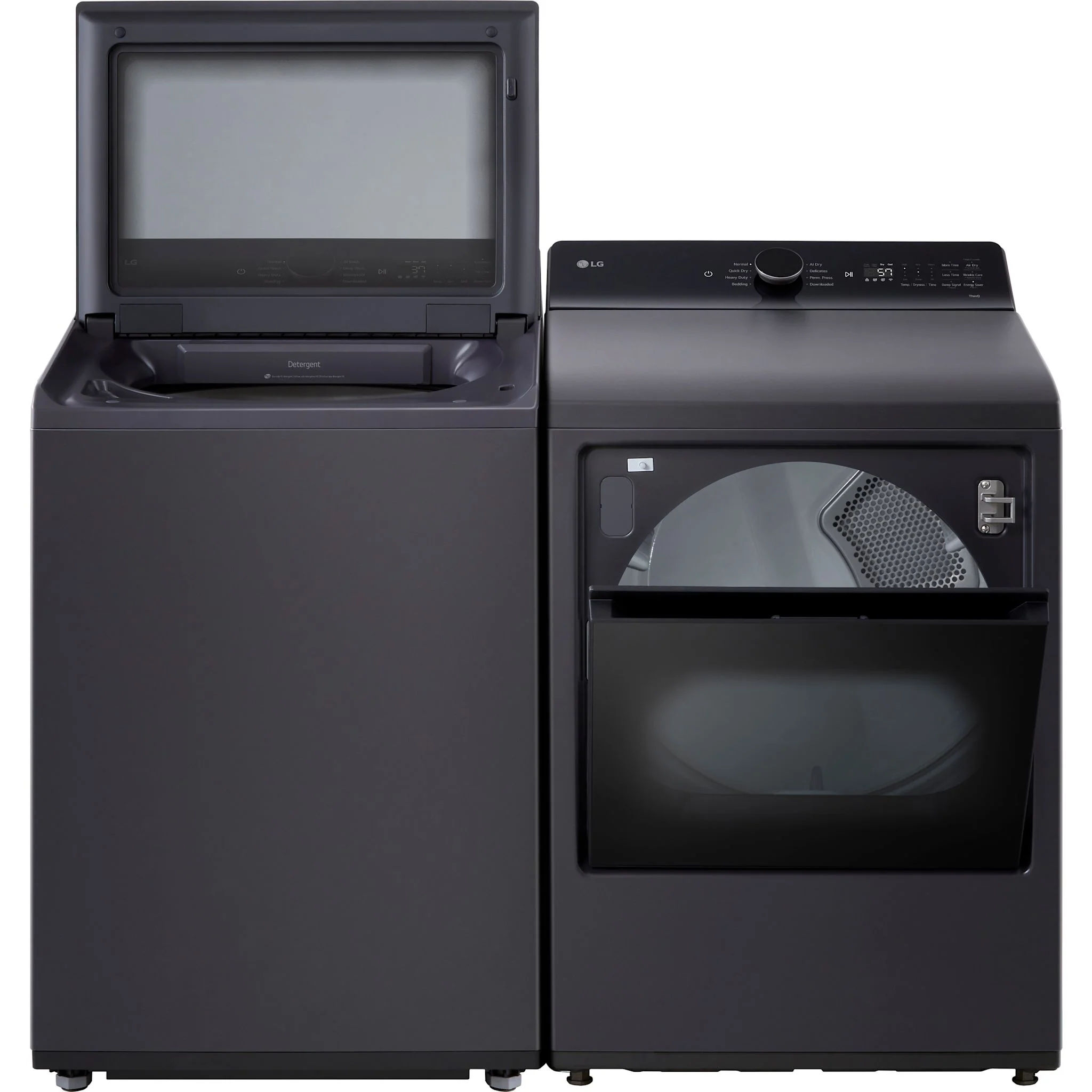 LG Top Load Pair (WT8600CB-DLEX8600BE) - Matte Black - Image 2