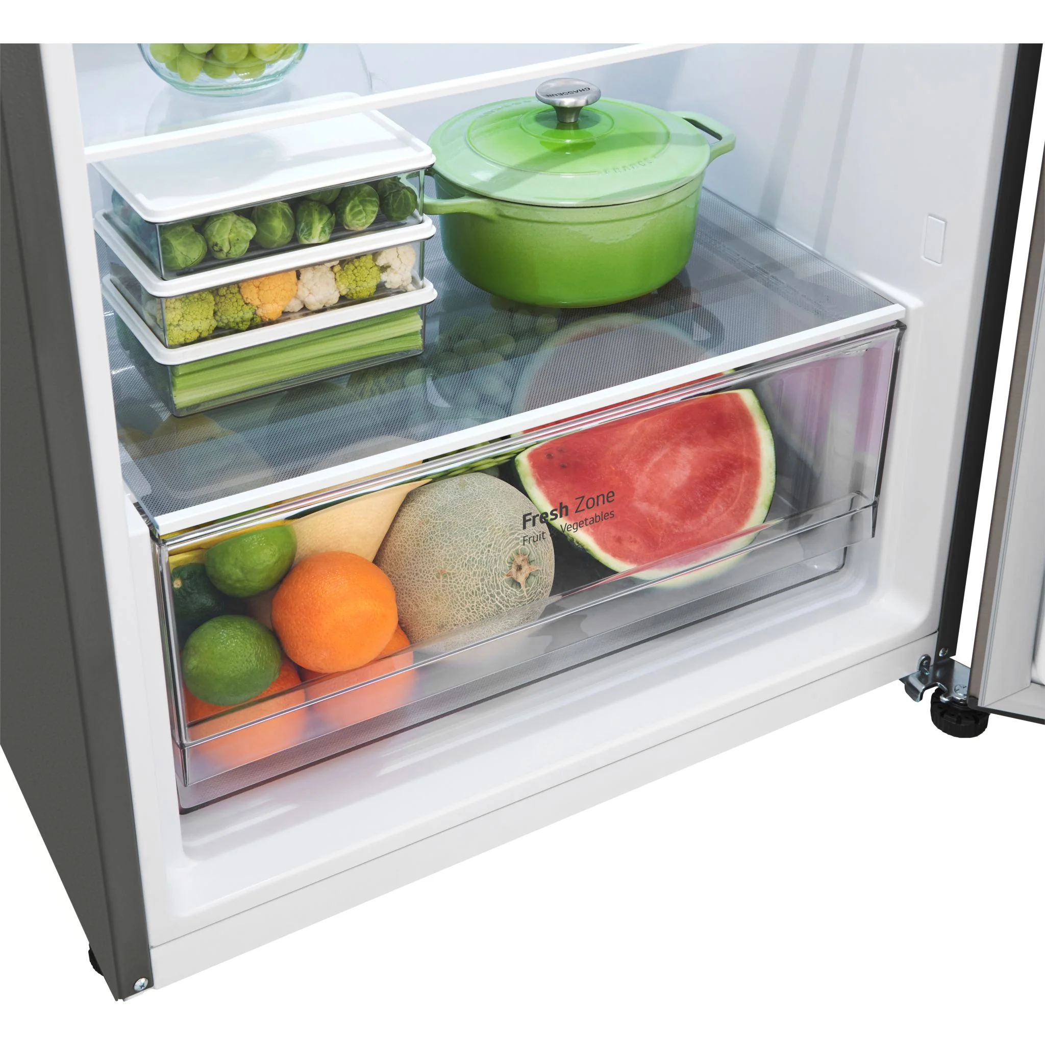 LG Top Mount Fridge (LT13C2000V) - Platinum Silver - Image 10