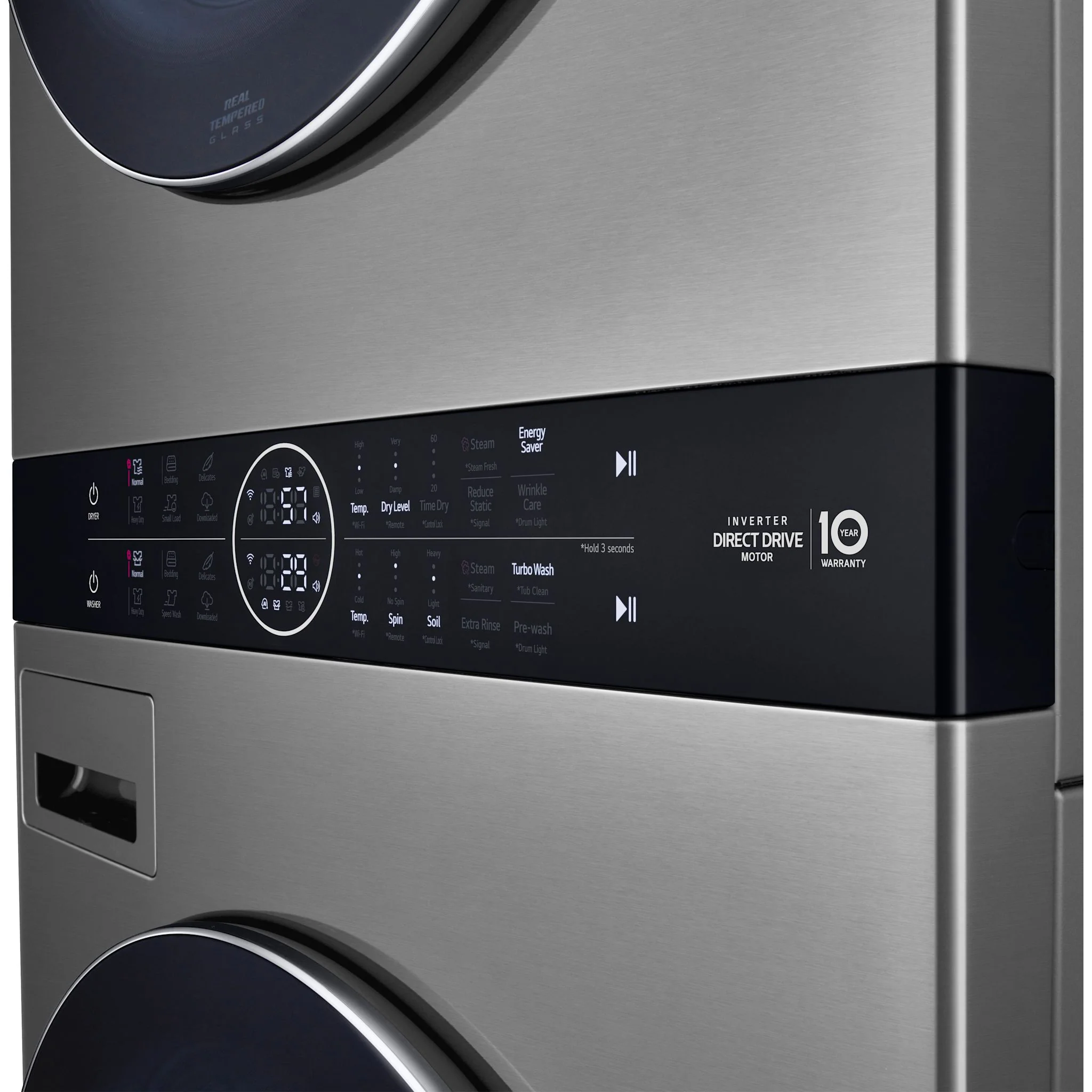 LG WashTower® with Centre Control™ 5.2 cu. ft. Washer and 7.4 cu. ft. Electric Dryer -  Silver (WKEX200HVA.ASSEECI) - Image 17