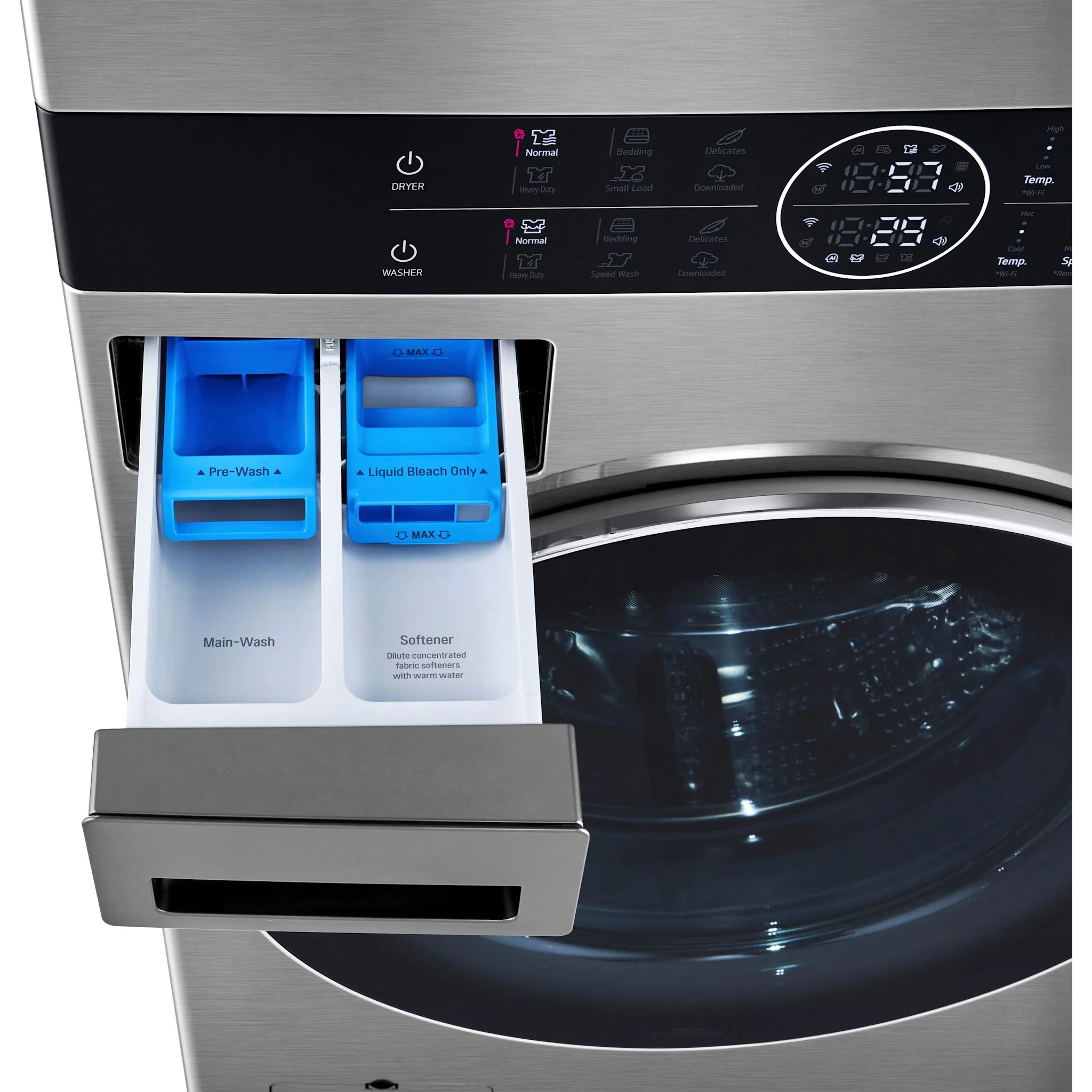LG WashTower® with Centre Control™ 5.2 cu. ft. Washer and 7.4 cu. ft. Electric Dryer -  Silver (WKEX200HVA.ASSEECI) - Image 23