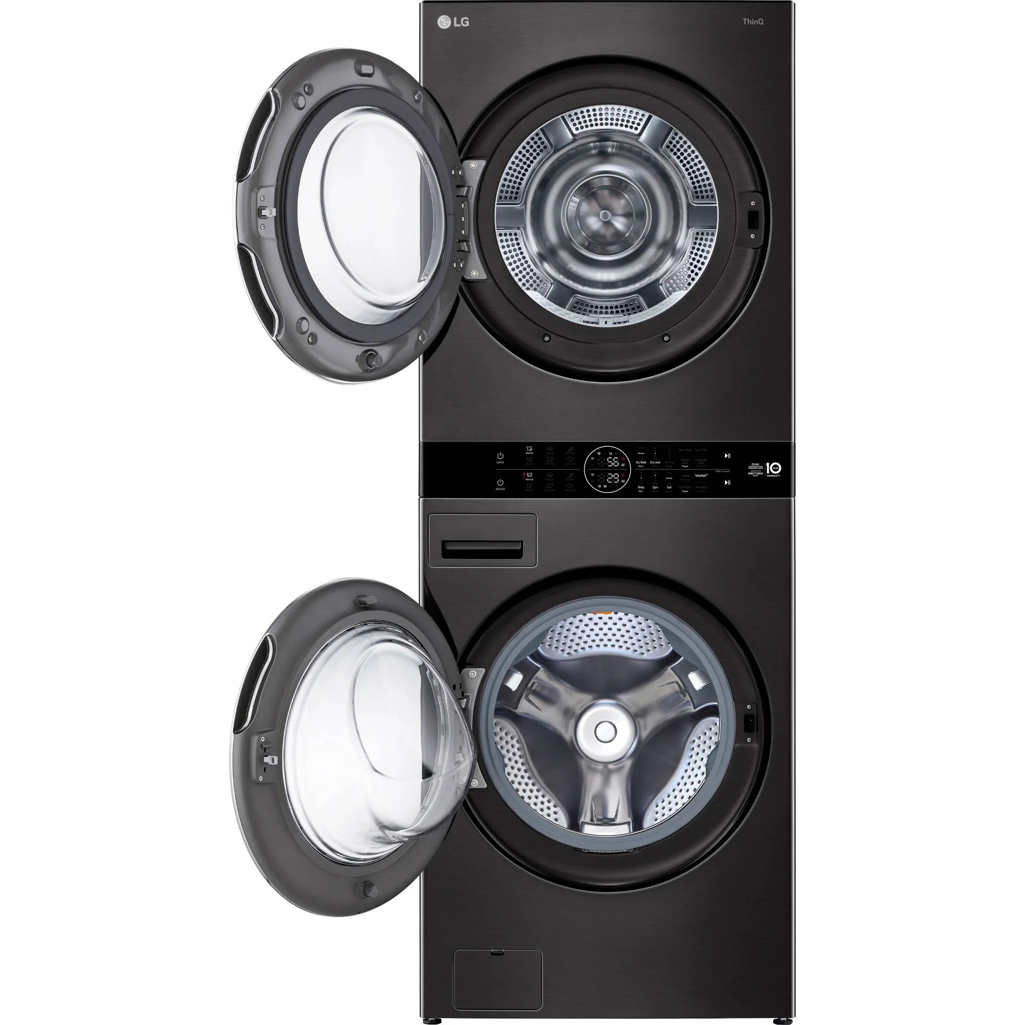 LG WashTower® with DirectDrive®Heat Pump Dryer, 5.8 cu.ft. Washer, 7.8 cu.ft. Dryer - Black Steel (WKHC252HBA) - Image 16