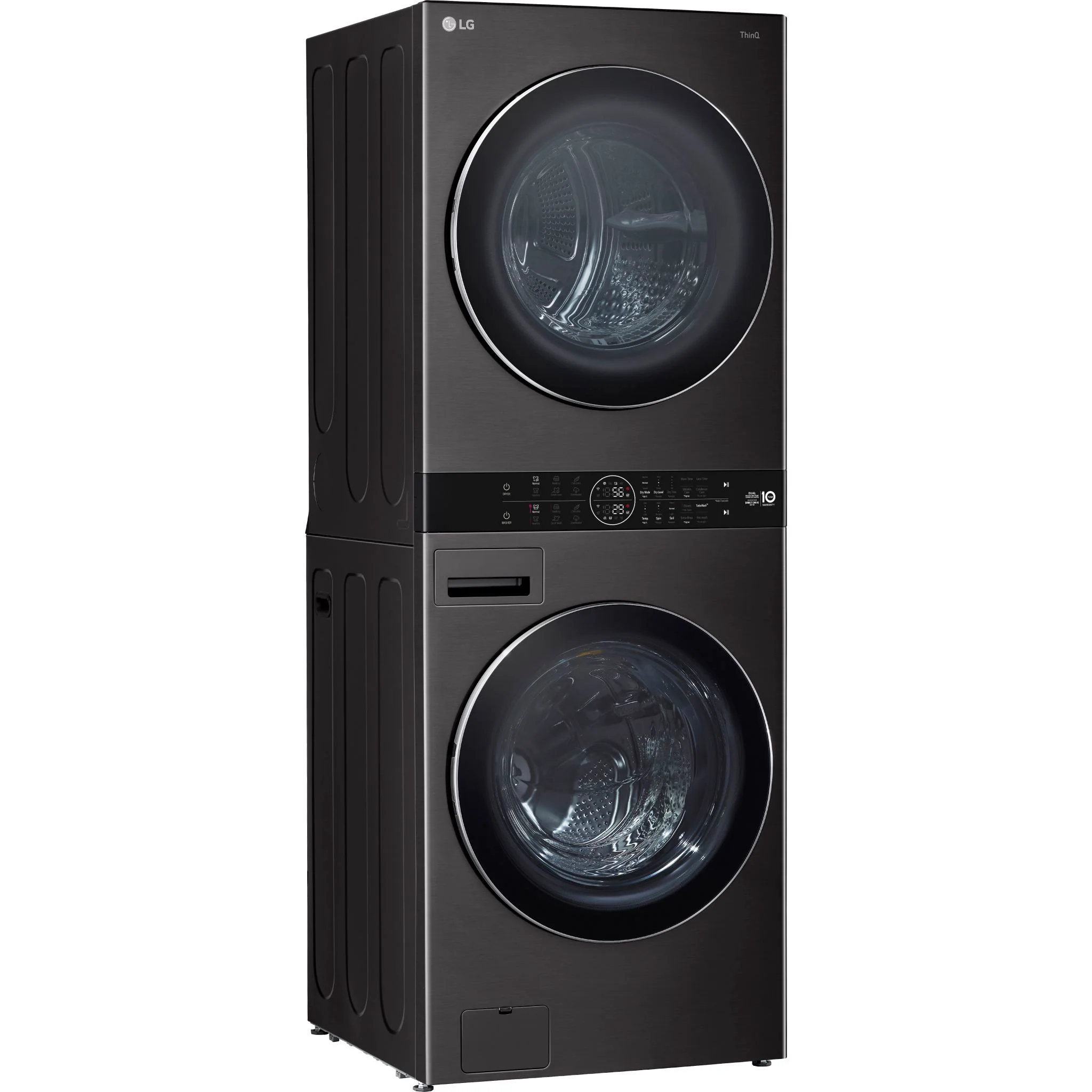 LG WashTower® with DirectDrive®Heat Pump Dryer, 5.8 cu.ft. Washer, 7.8 cu.ft. Dryer - Black Steel (WKHC252HBA) - Image 3