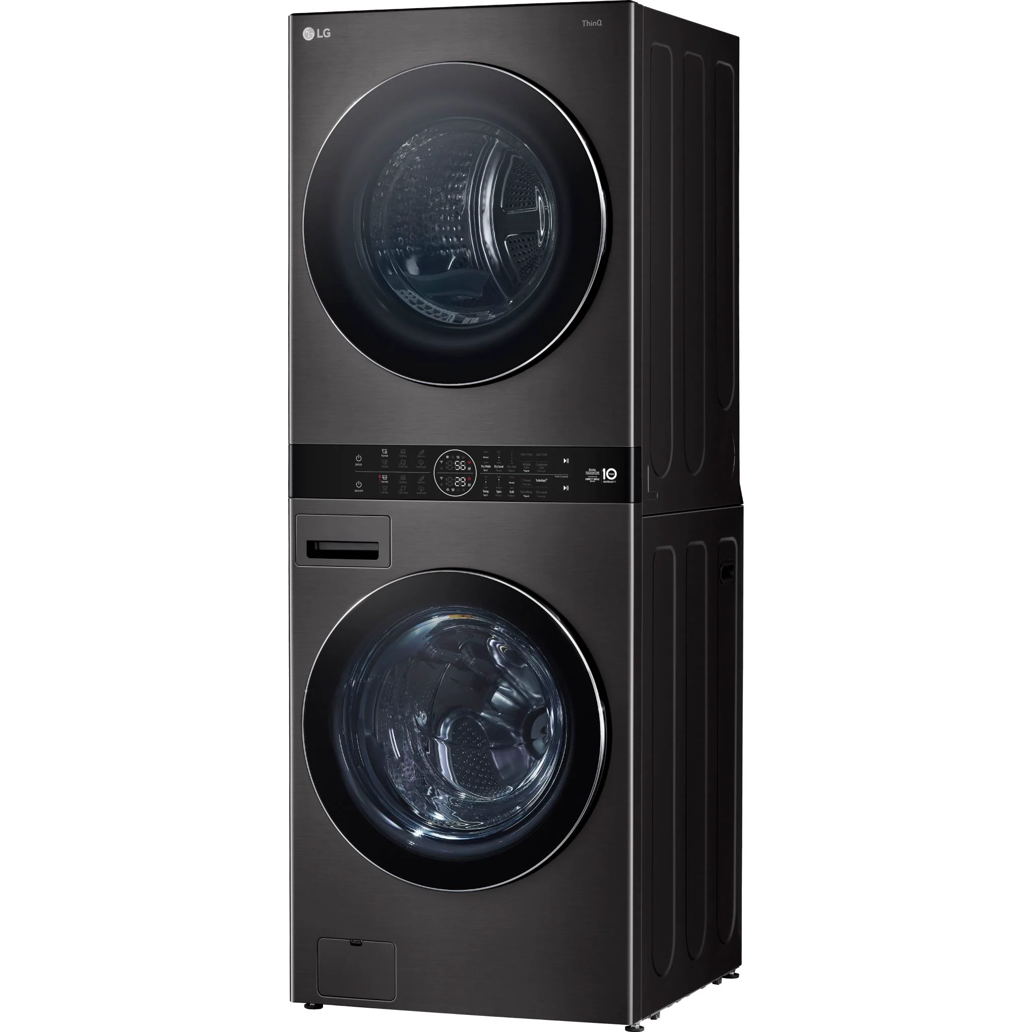 LG WashTower® with DirectDrive®Heat Pump Dryer, 5.8 cu.ft. Washer, 7.8 cu.ft. Dryer - Black Steel (WKHC252HBA) - Image 4
