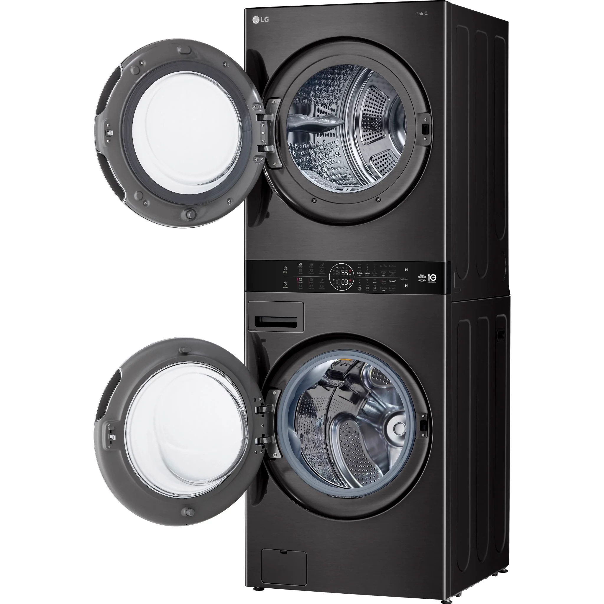 LG WashTower® with DirectDrive®Heat Pump Dryer, 5.8 cu.ft. Washer, 7.8 cu.ft. Dryer - Black Steel (WKHC252HBA) - Image 6