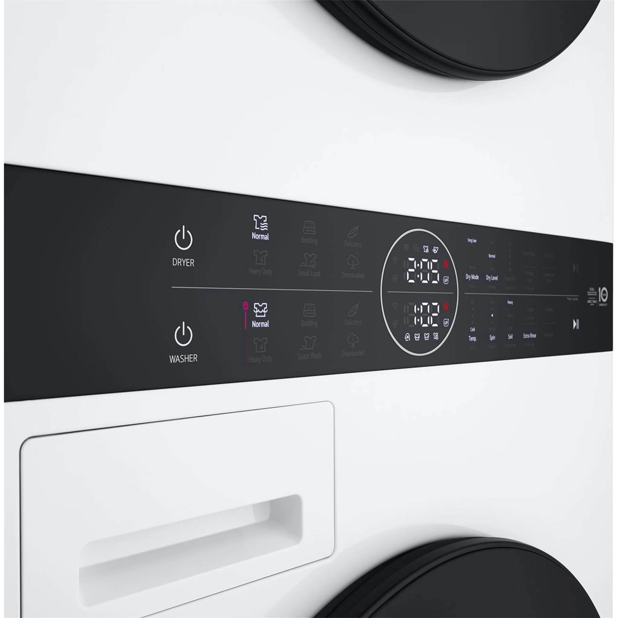 LG WashTower® with Heat Pump Dryer, 3.1 cu.ft. Washer, 4.2 cu.ft. Dryer - White (WKHC152HWA) - Image 13