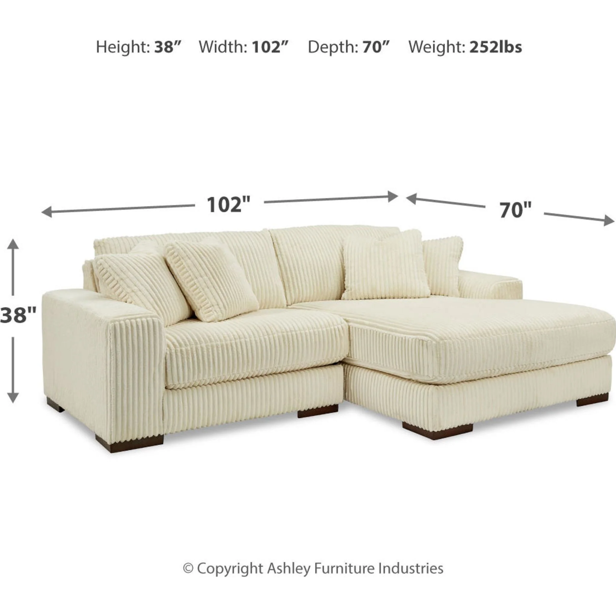 Lindyn 2 Piece Sectional with Chaise - Image 4