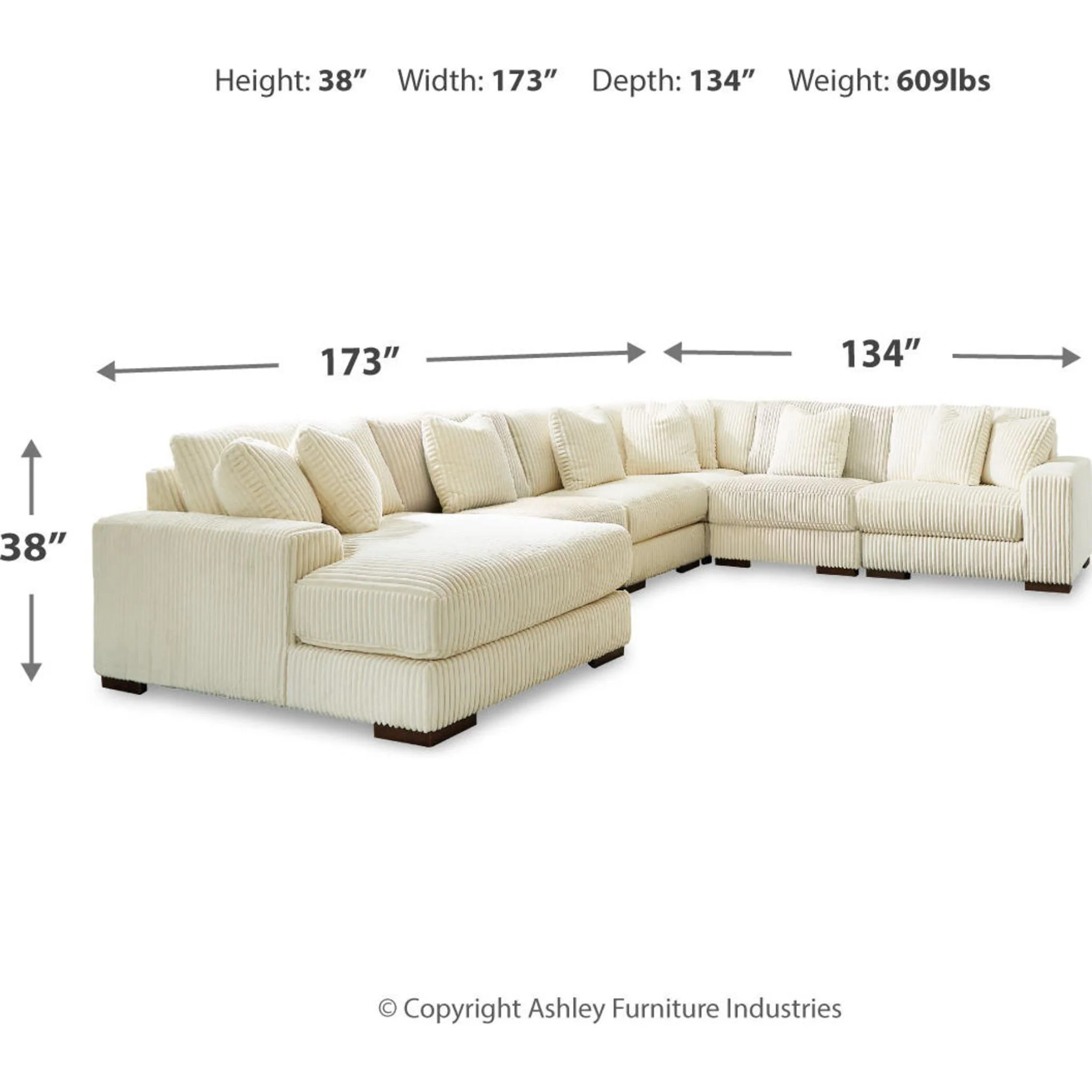 Lindyn 6 Piece Sectional with Chaise - Image 33