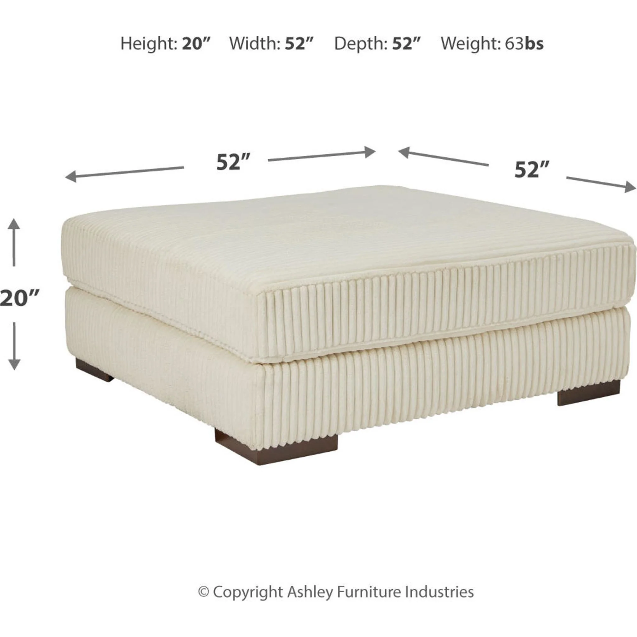Lindyn Oversized Accent Ottoman - Image 9
