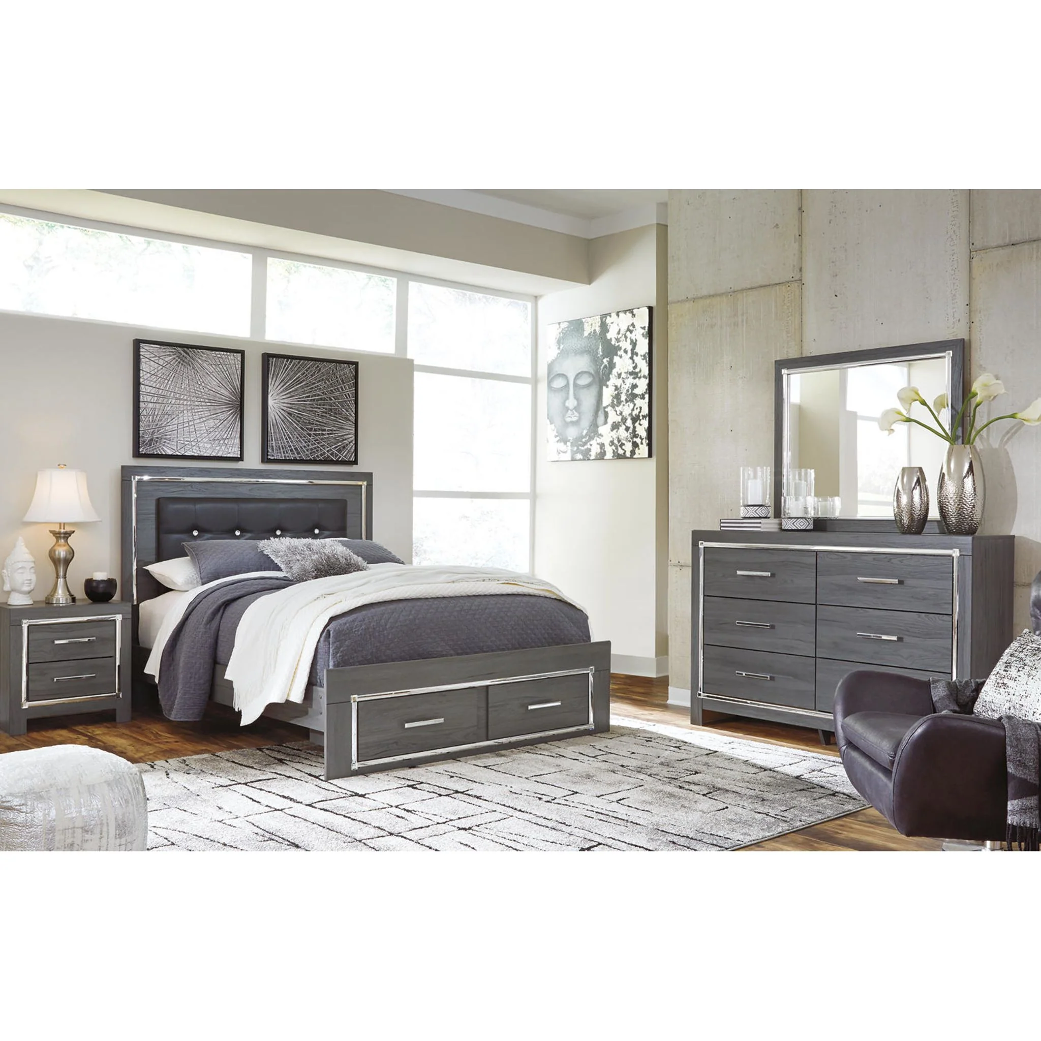 Lodanna 5 Piece Storage Panel Bedroom - Image 2