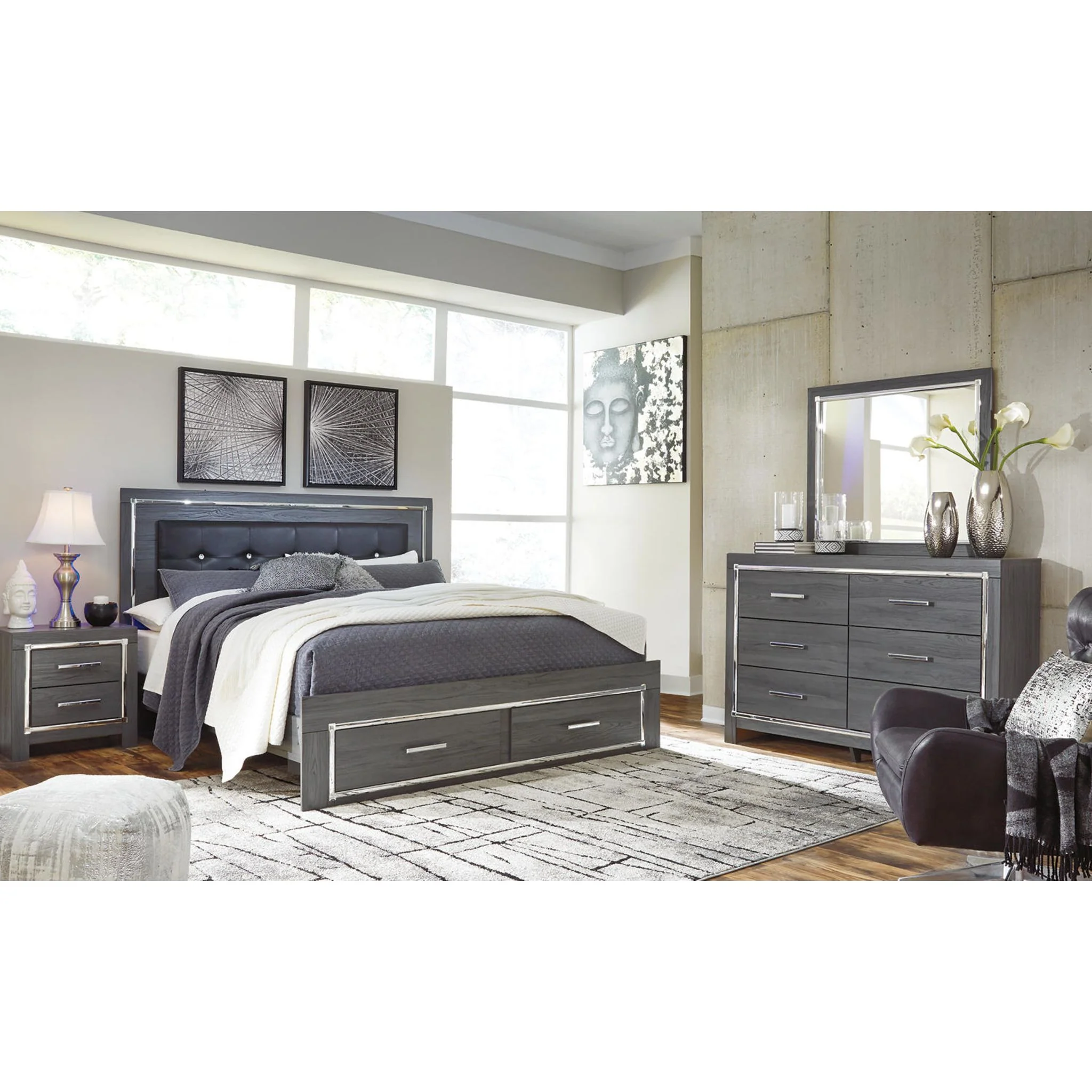 Lodanna 5 Piece Storage Panel Bedroom - Image 7
