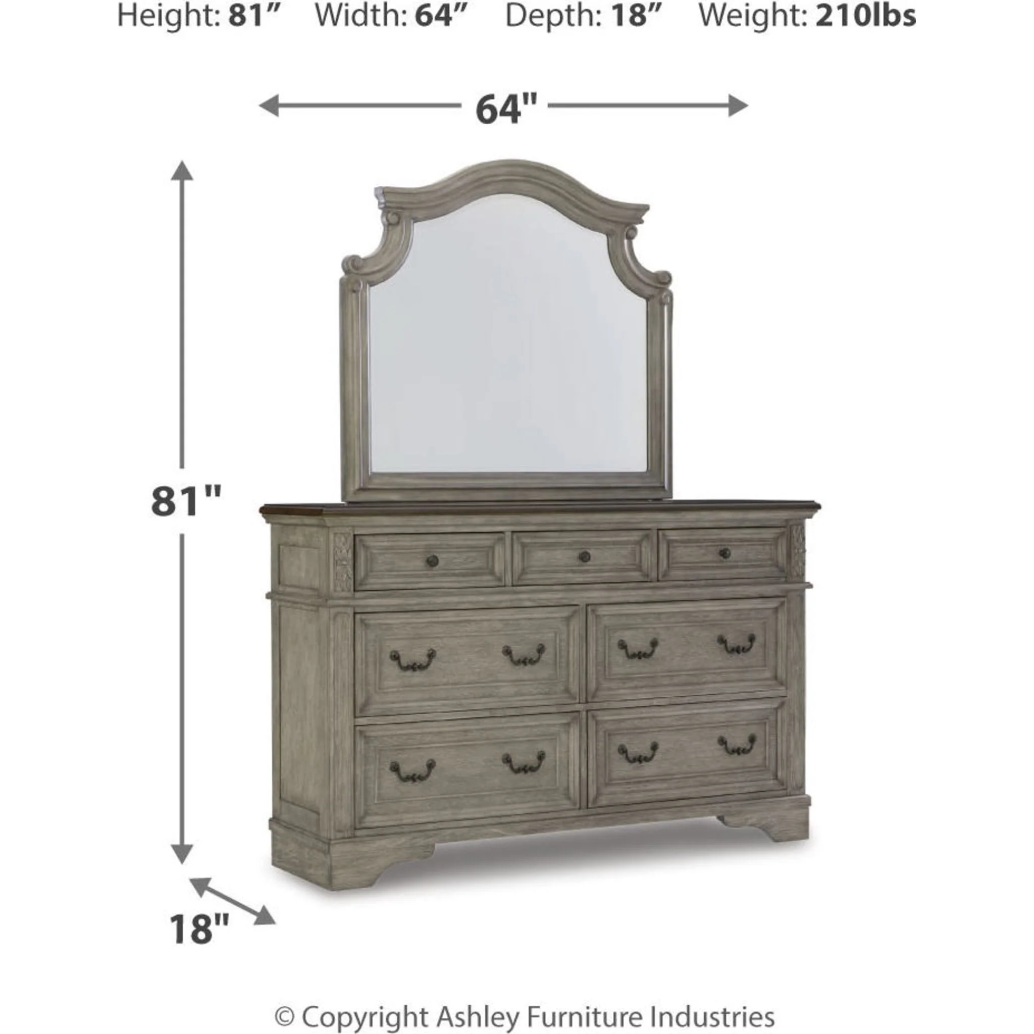 Lodenbay Dresser and Mirror - Image 4