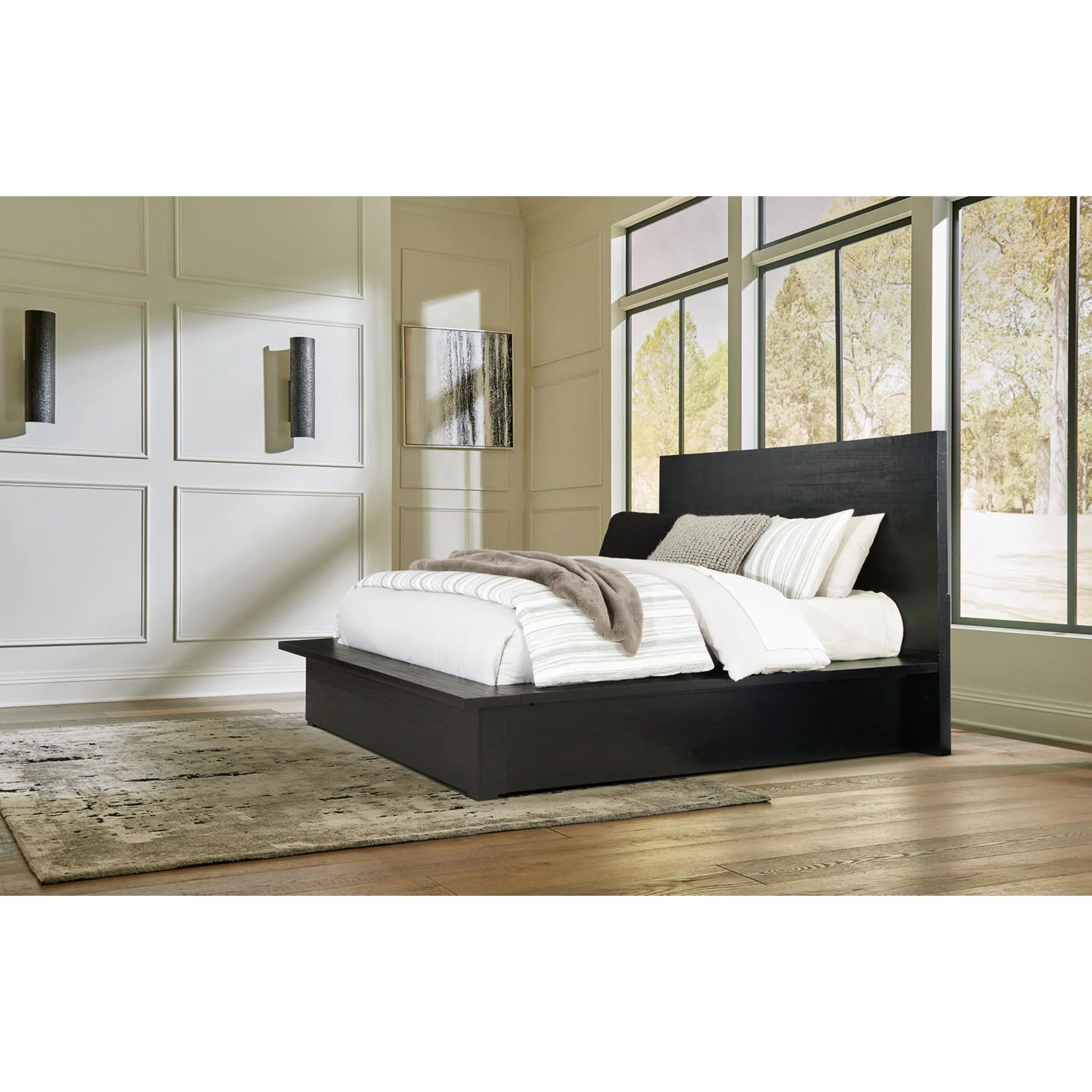 Londer-Exclusive Panel Bed - Black - Image 16