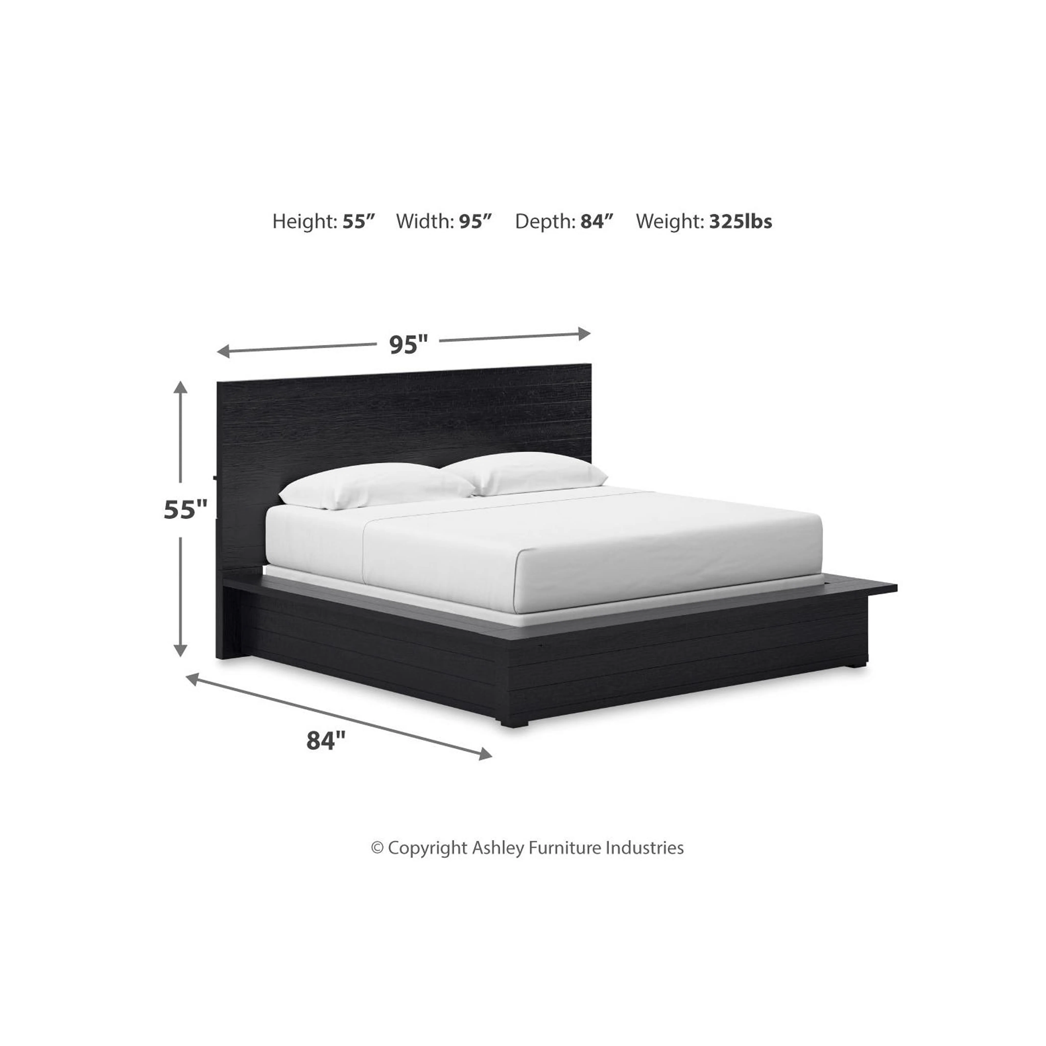 Londer-Exclusive Panel Bed - Black - Image 23