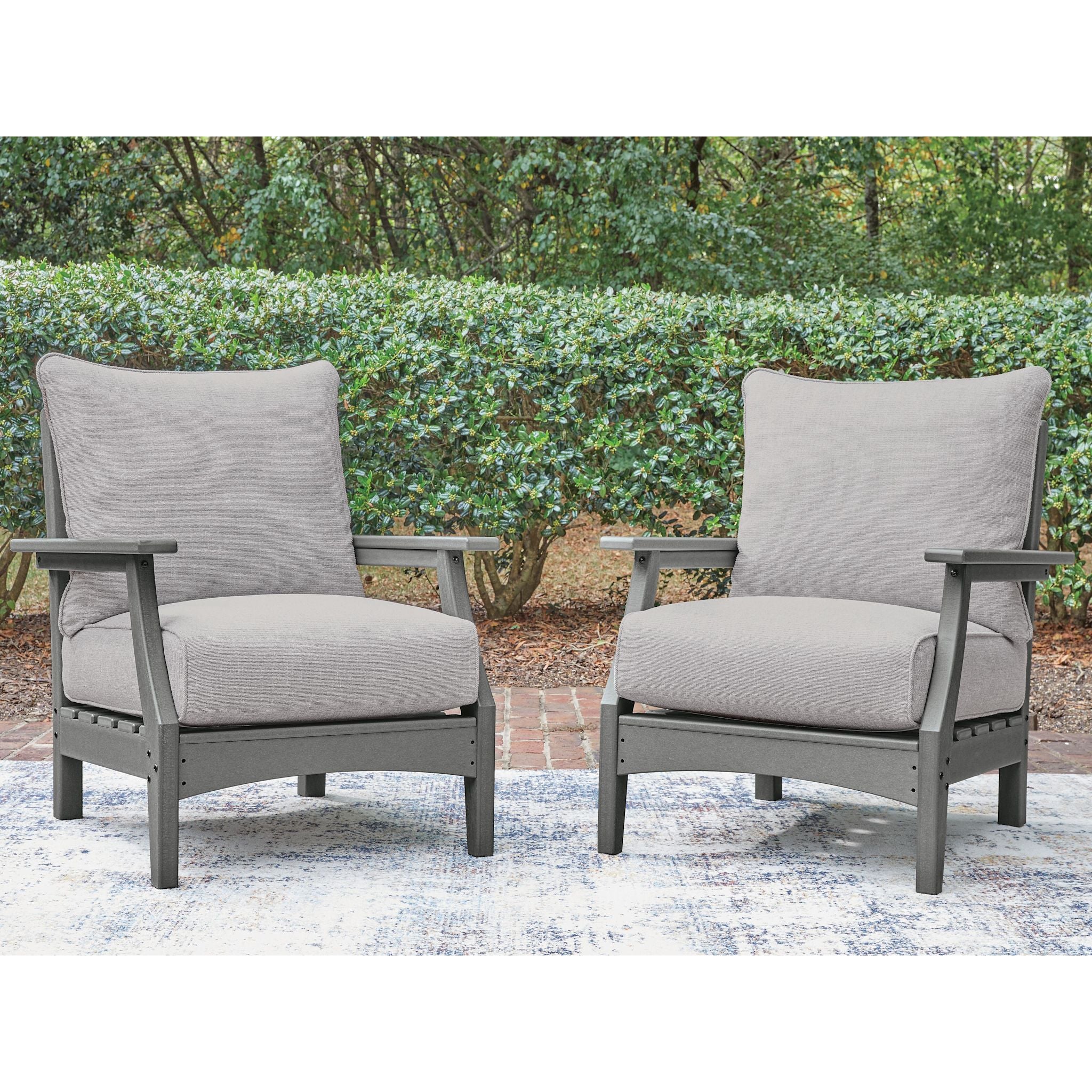 Lone View Bay Outdoor Lounge Chair with Cushion (set of 2) - Image 6