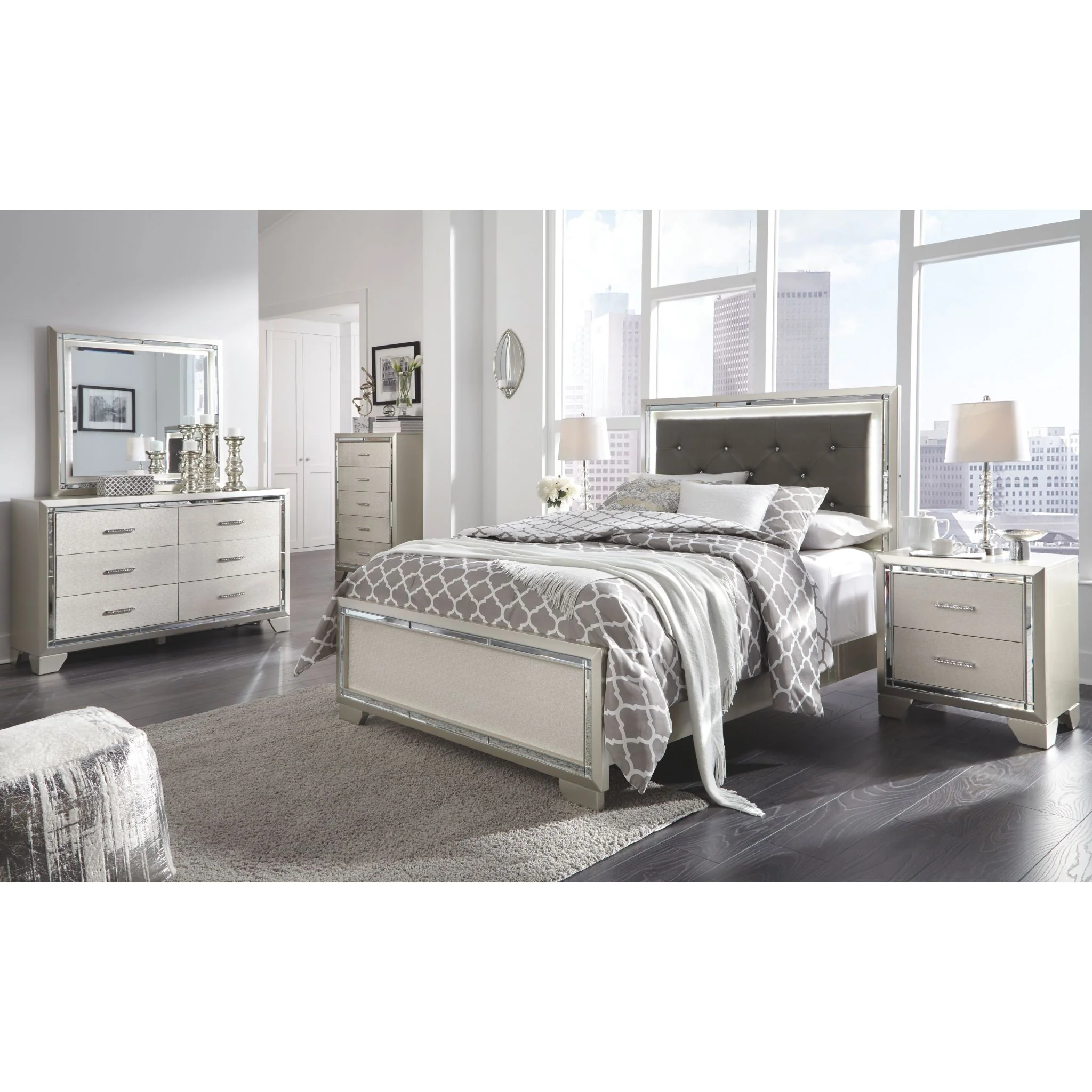 Lonnix 3 Piece Full Panel Bed - Image 11