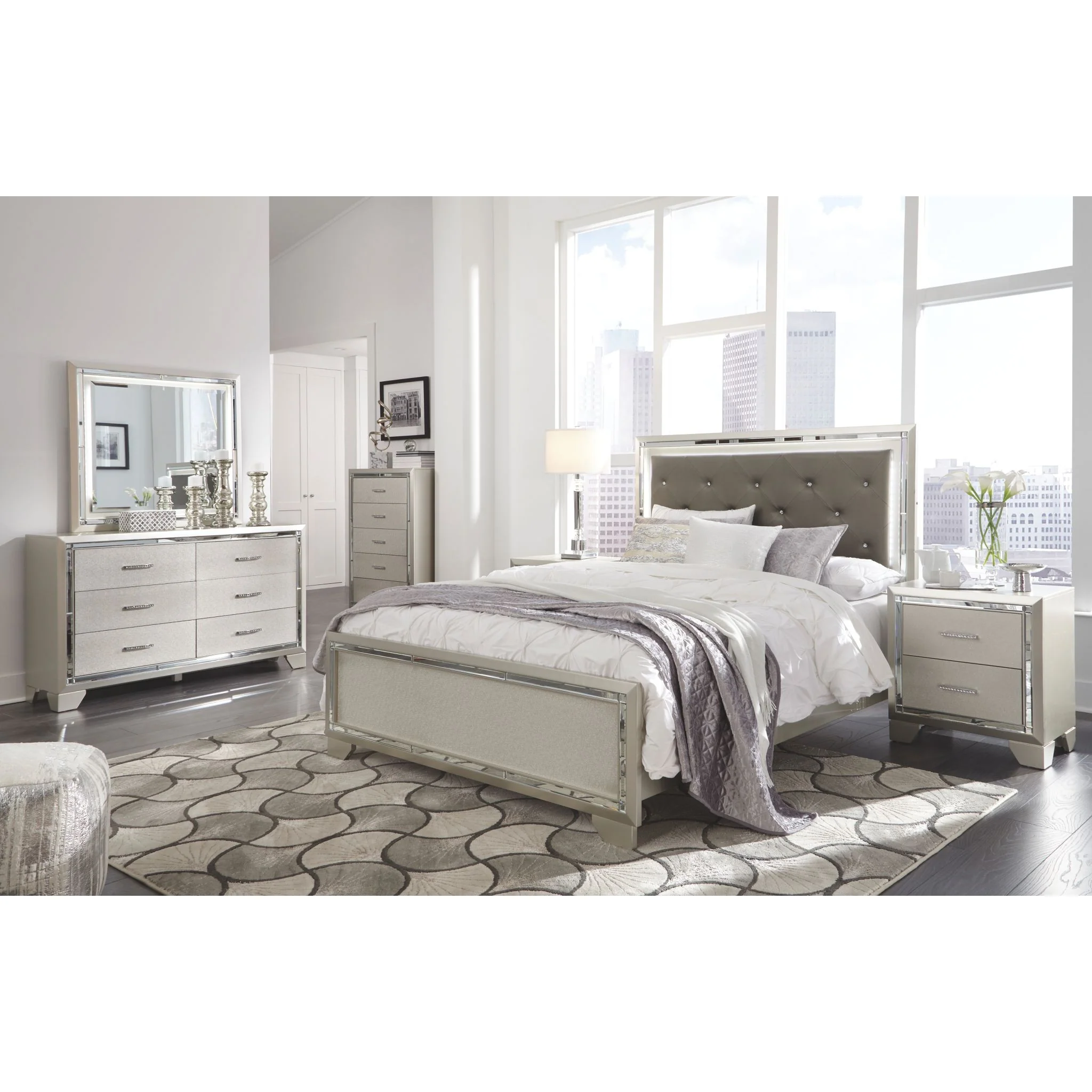 Lonnix 3 Piece Queen Panel Bed - Image 12