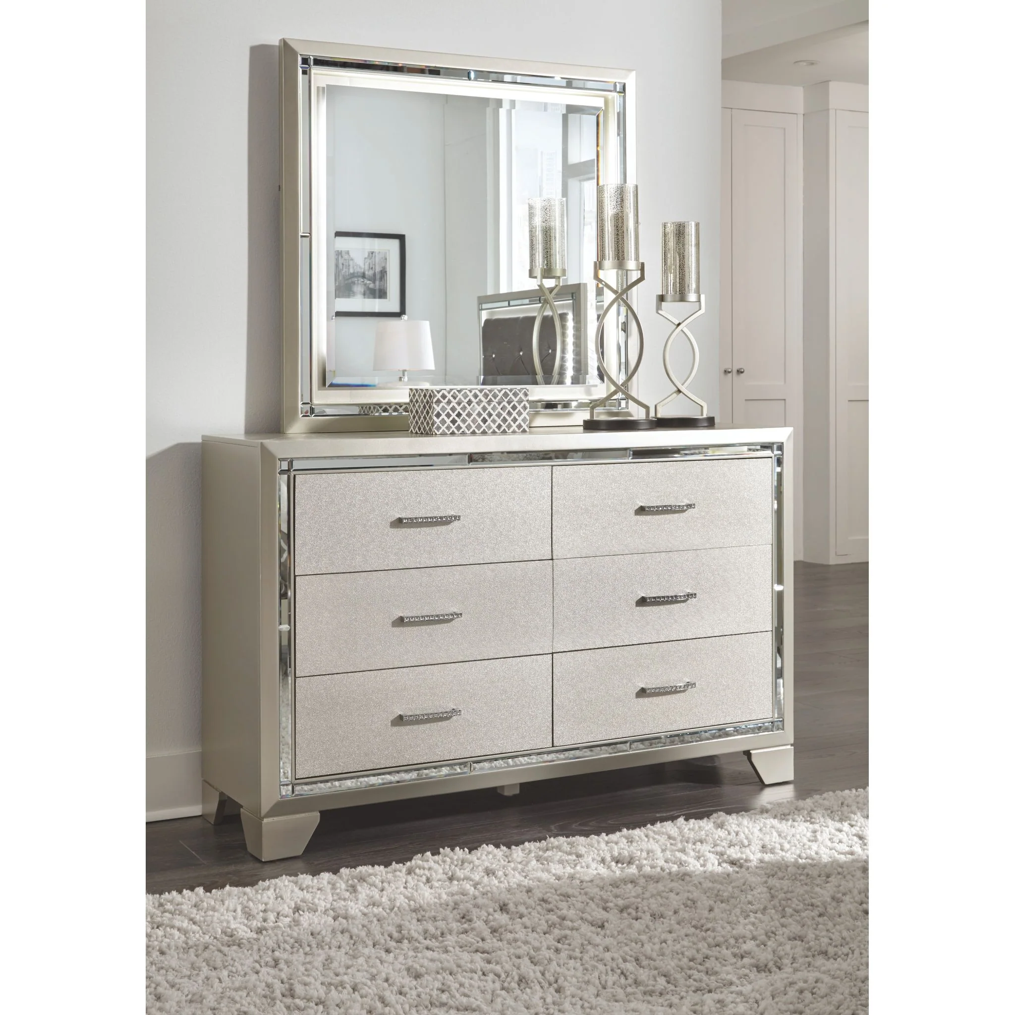 Lonnix Dresser and Mirror - Image 6