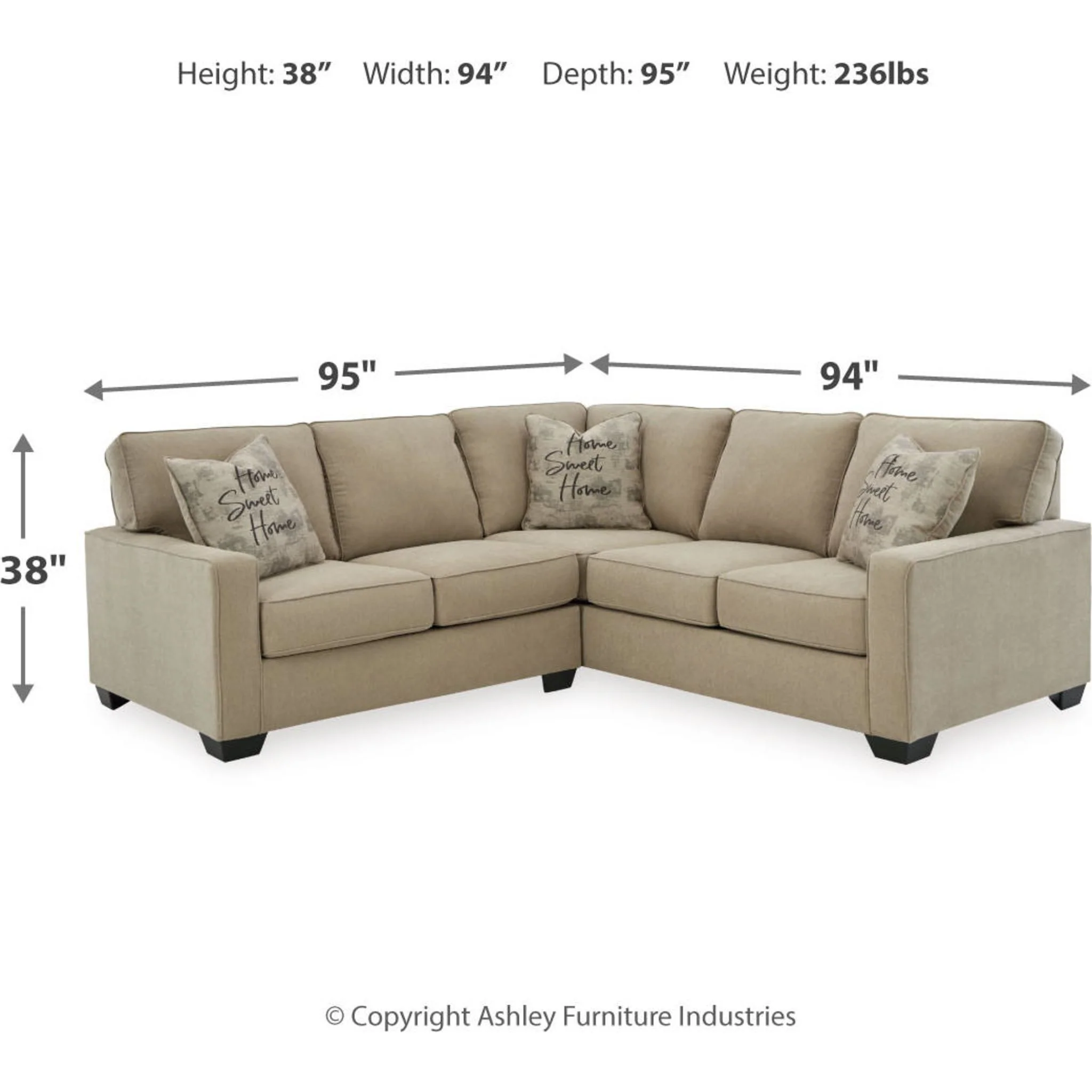 Lucina 2 Piece Sectional - Image 7