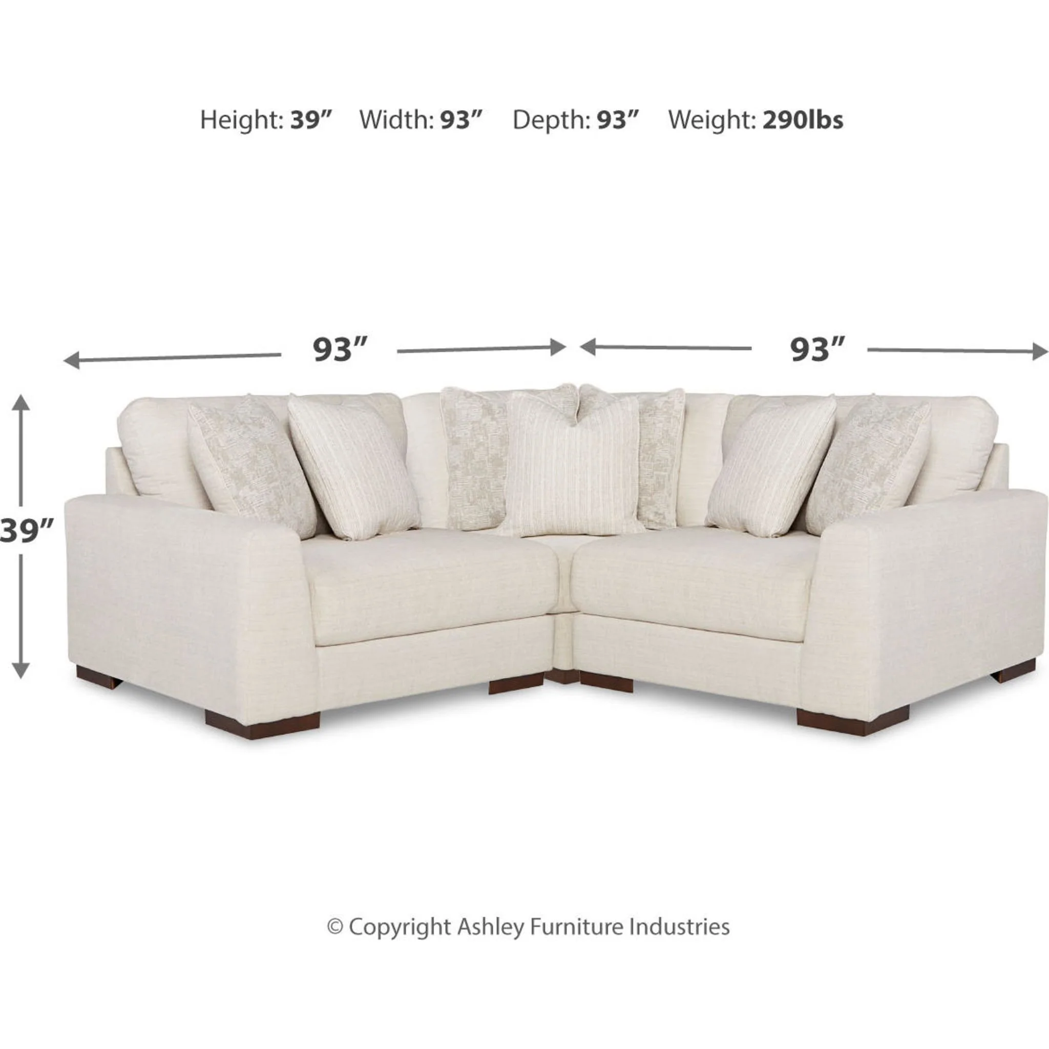 Lyndeboro-Exclusive 3 Piece Modular Sectional - Image 2