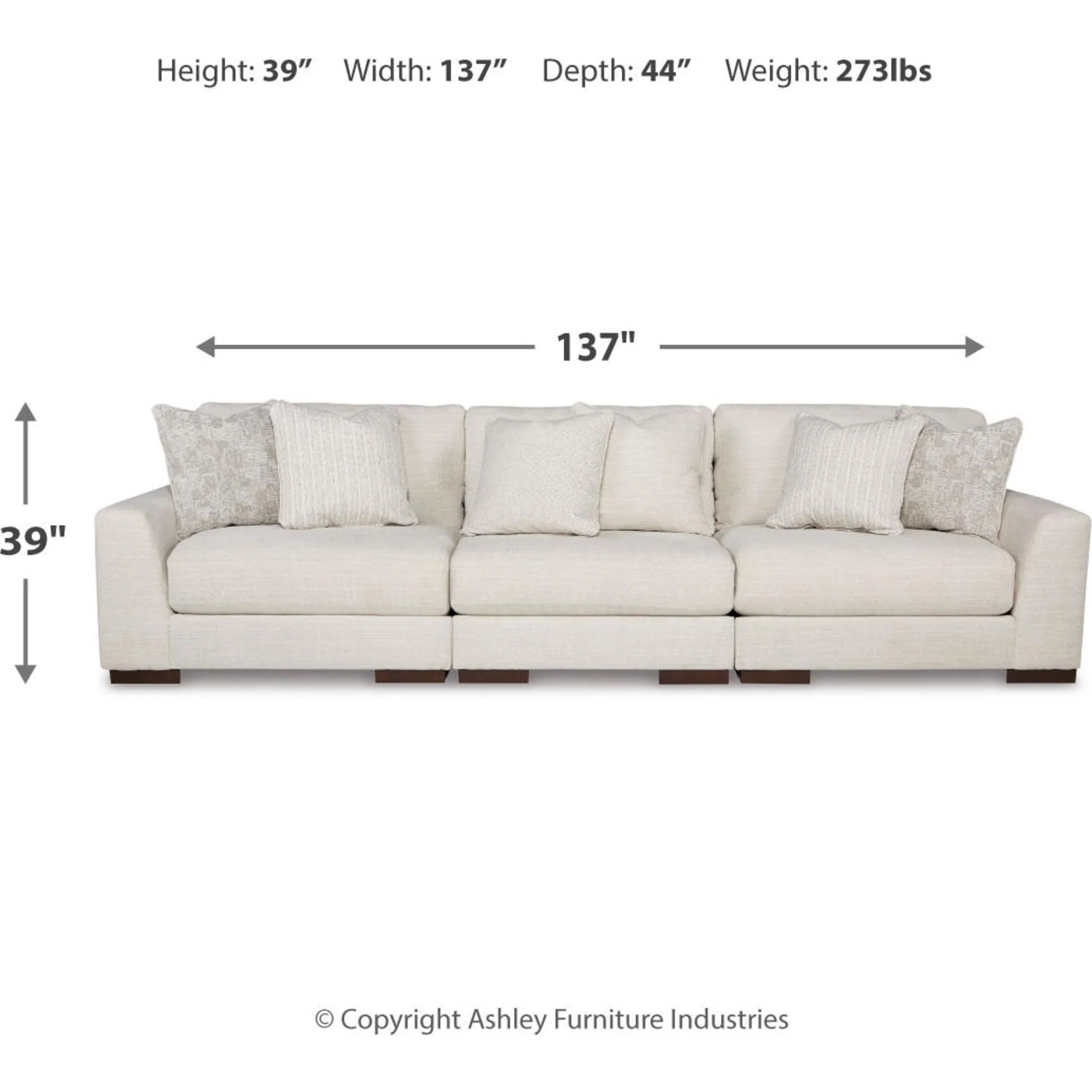 Lyndeboro-Exclusive 3 Piece Modular Sectional - Image 3