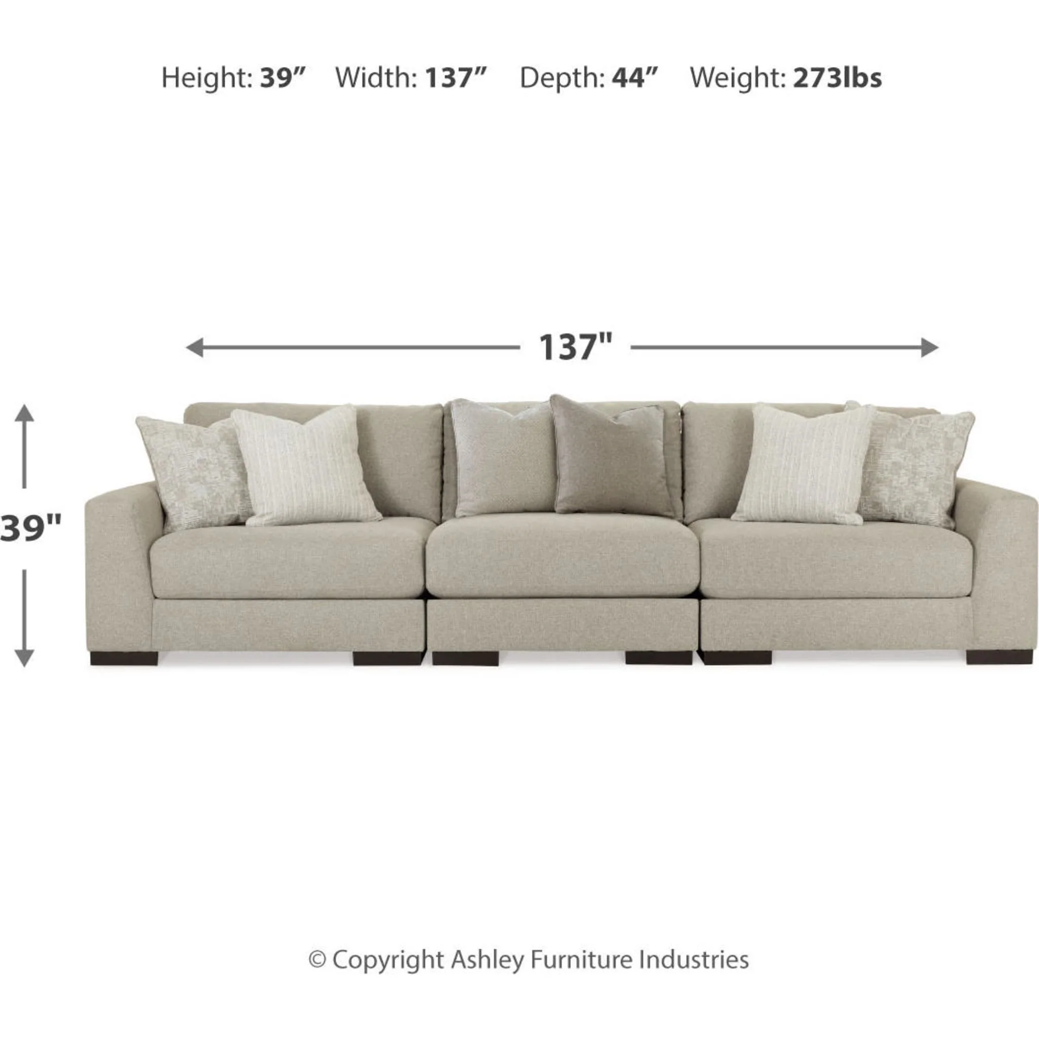 Lyndeboro-Exclusive 3 Piece Modular Sectional - Image 3