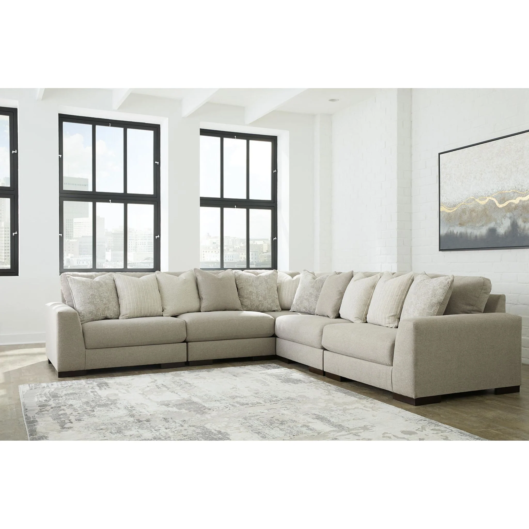 Lyndeboro-Exclusive 5 Piece Modular Sectional - Image 5