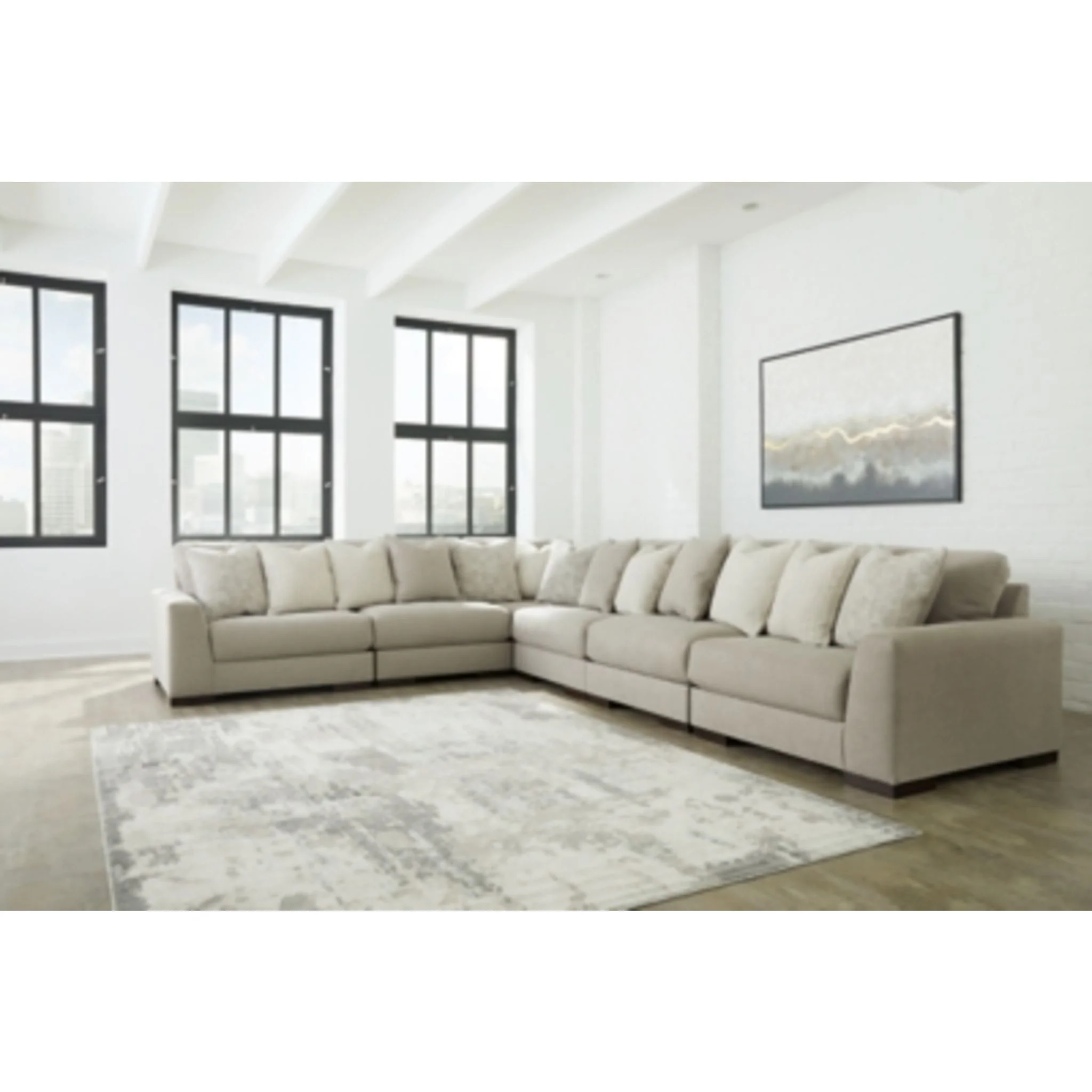 Lyndeboro-Exclusive 6 Piece Modular Sectional - Image 2