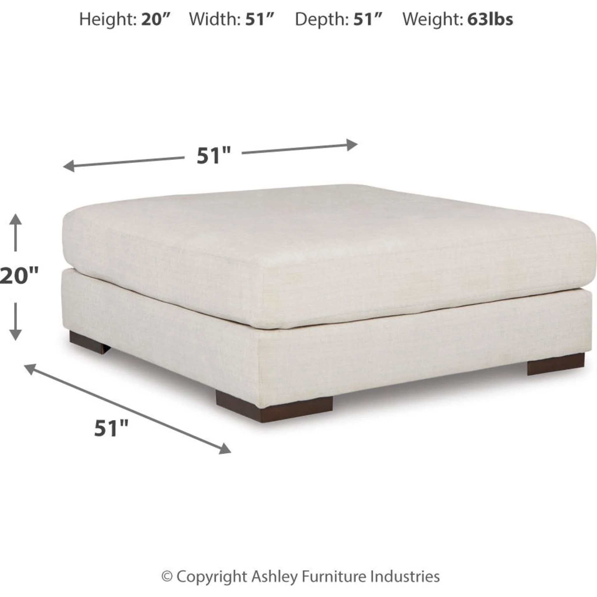 Lyndeboro-Exclusive Oversized Accent Ottoman - Image 3