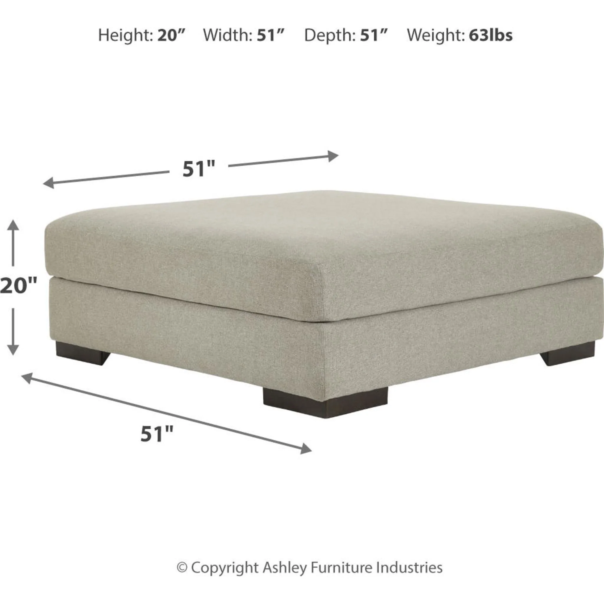 Lyndeboro-Exclusive Oversized Accent Ottoman - Image 5