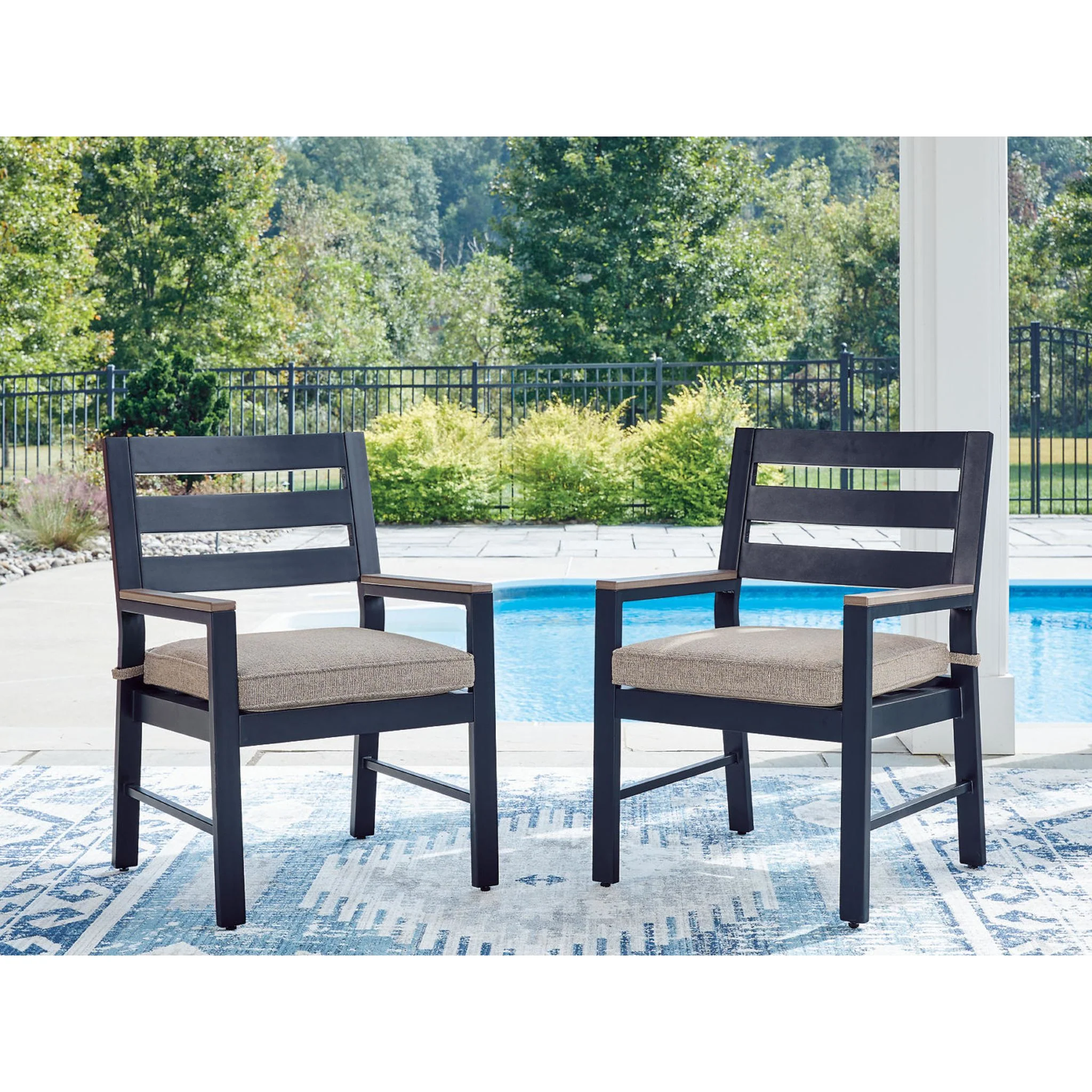 Mabry Shores Outdoor Arm Chair with Cushion (Set of 2) - Image 2