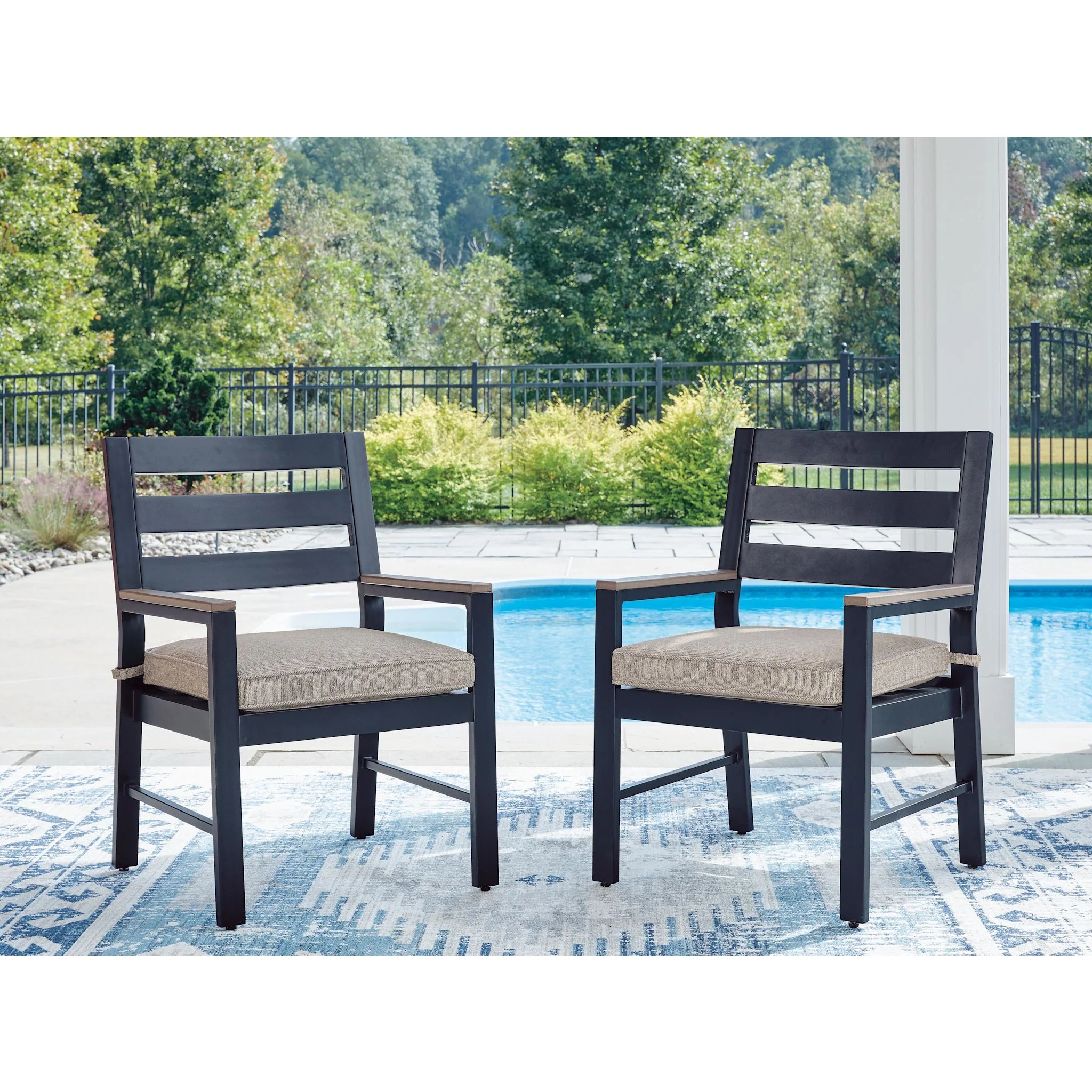 Mabry Shores Outdoor Arm Chair with Cushion (Set of 2) - Image 6