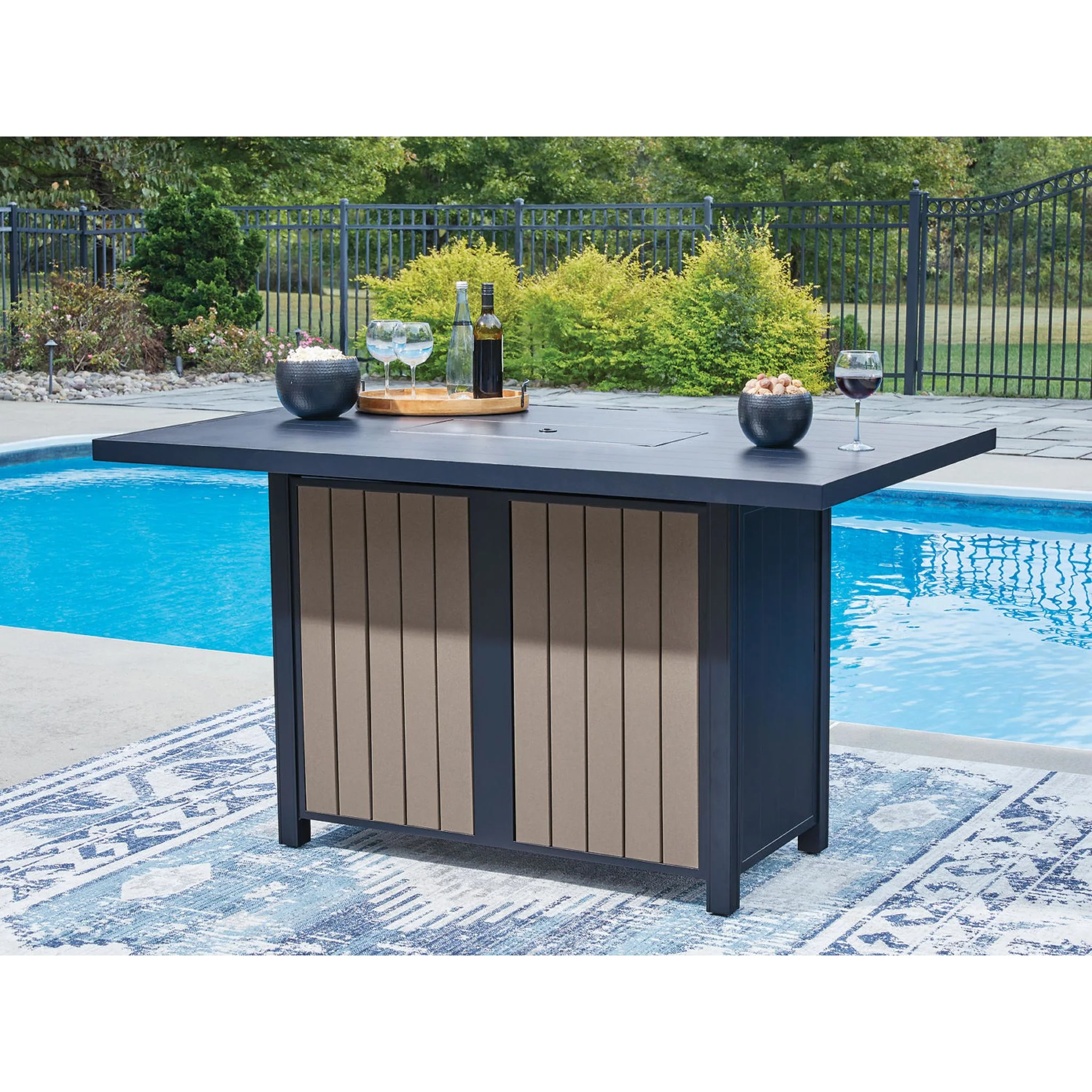 Mabry Shores Outdoor Rectangle Bar Table - Image 3
