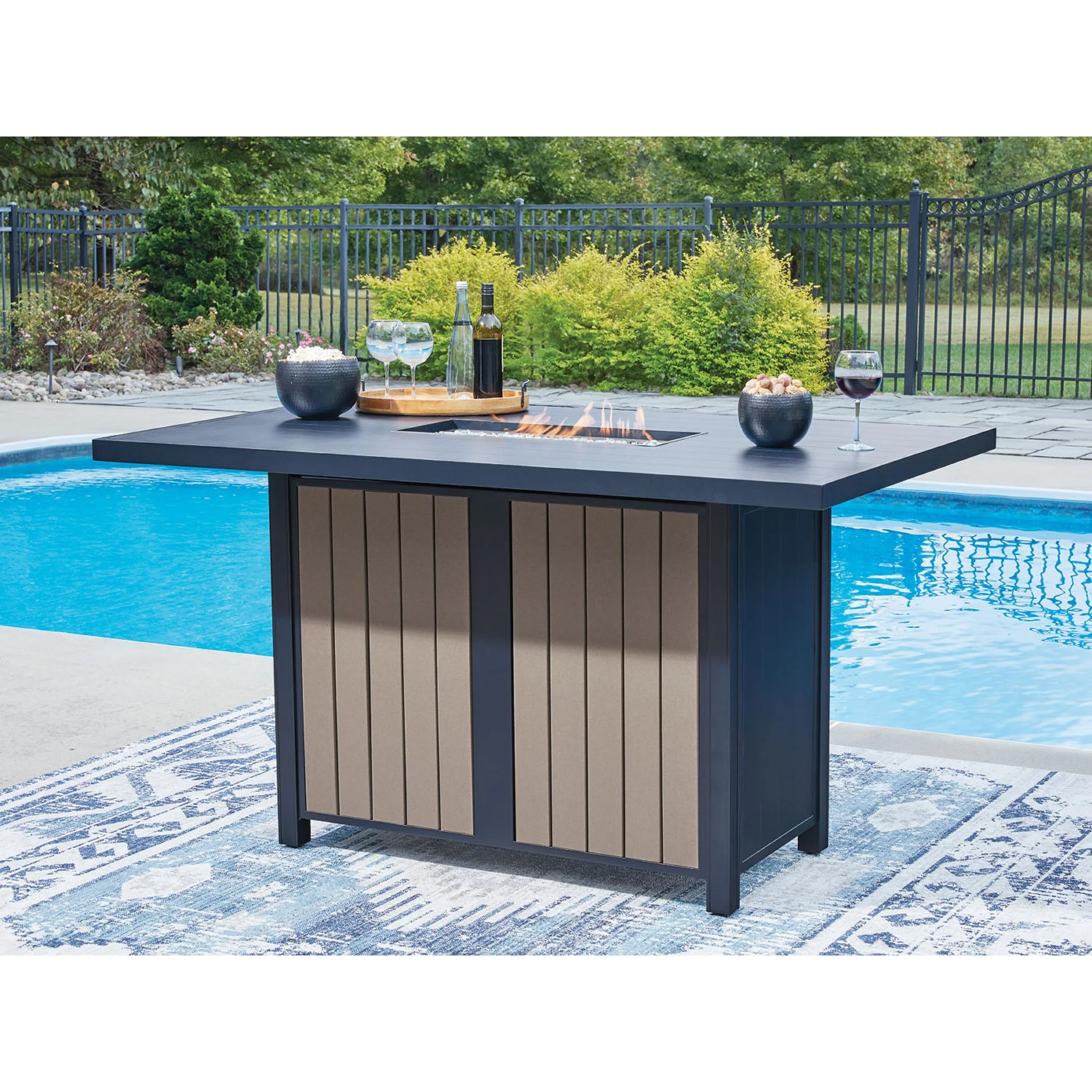 Mabry Shores Outdoor Rectangle Bar Table - Image 4