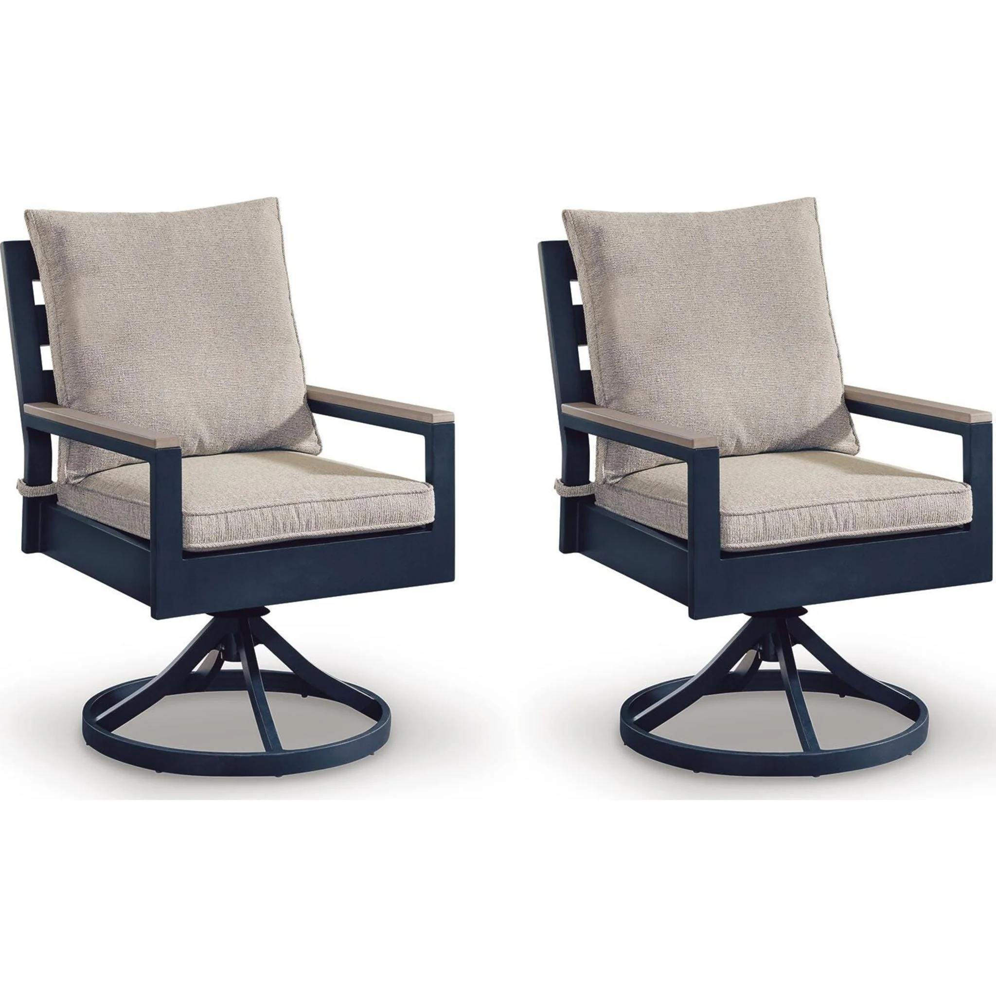 Mabry Shores Outdoor Swivel Chair w/Cushion (set of 2) - Image 7