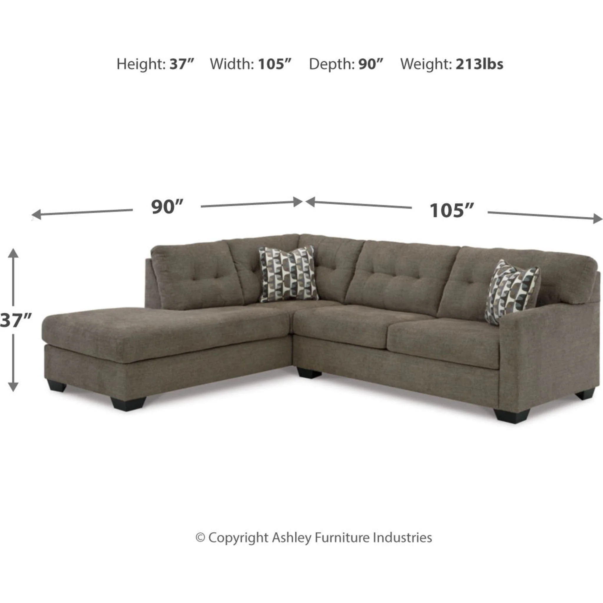 Mahoney 2 Piece Sectional with Chaise - Image 21