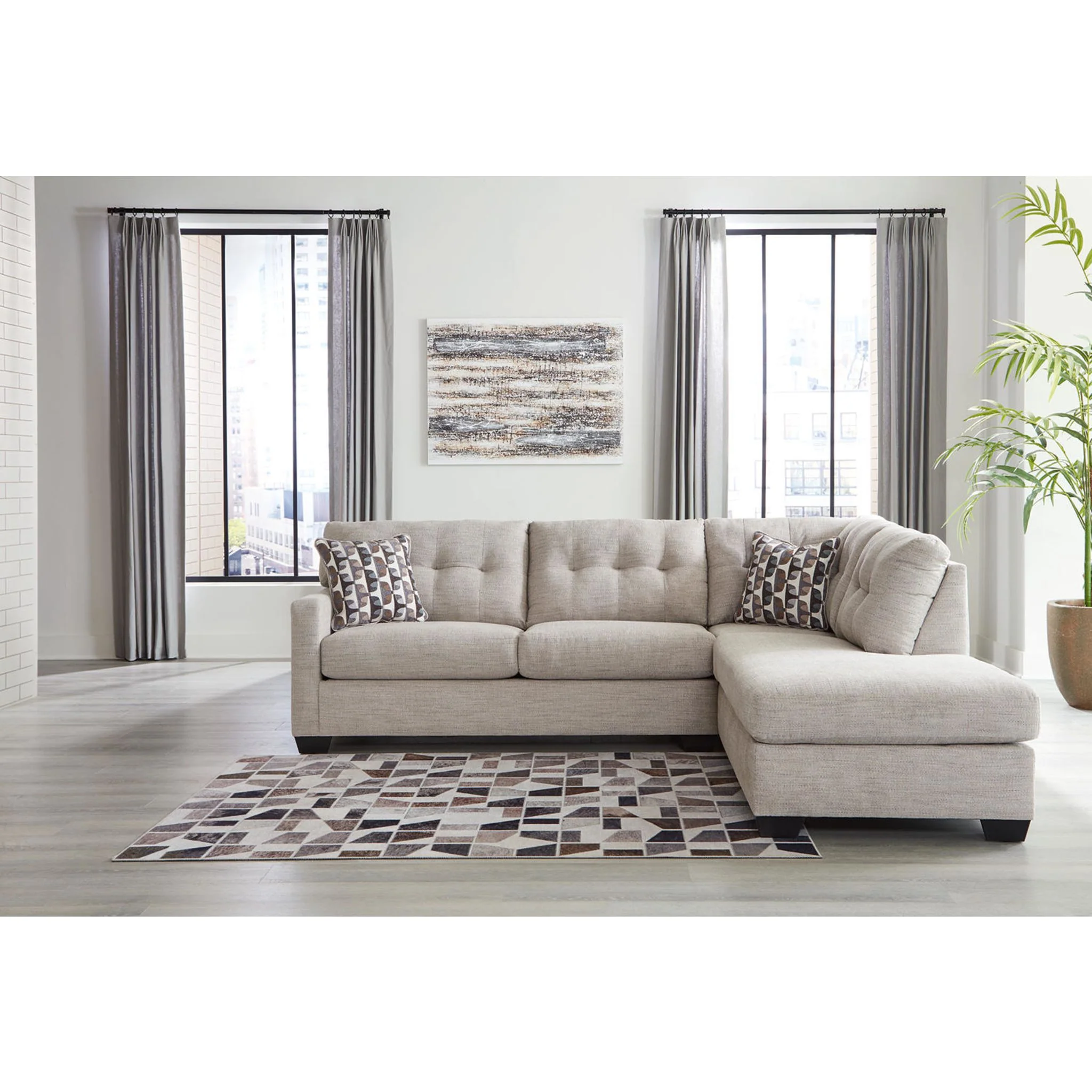 Mahoney 2 Piece Sectional with Chaise - Image 3
