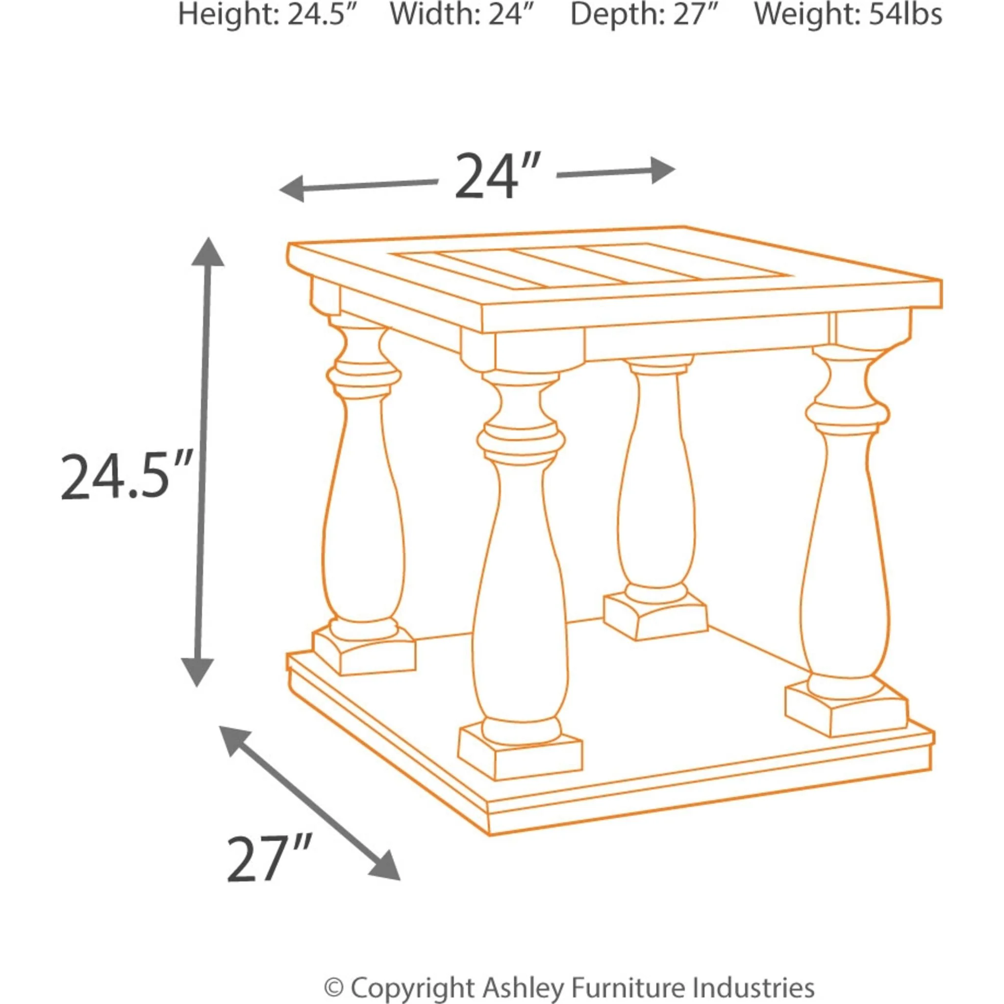 Mallacar Rectangle End Table - Image 4